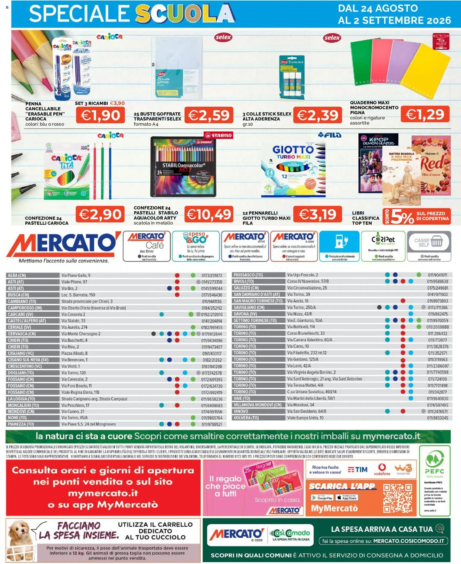 Volantino Mercatò del 24/08/2026 | Pagina: 20 | Prodotti: Libri, Top, Carrello, Scatola