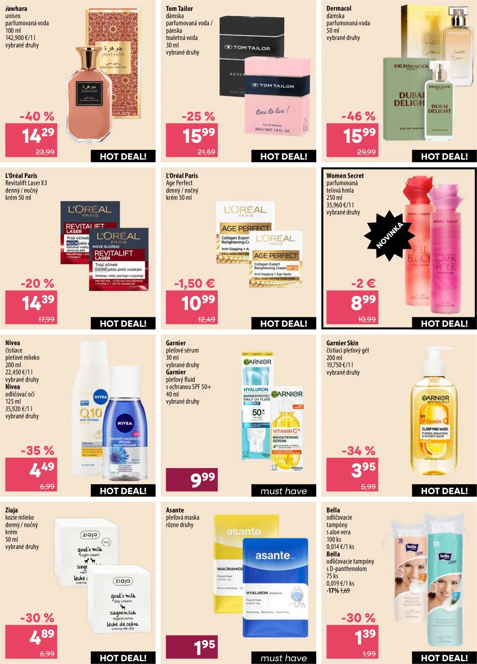 Nové 101 drogerie akcie – leták je platný od 22.07.2026 | Strana: 10 | Produkty: Laser, Toaletná voda, Maska, Odličovač očí
