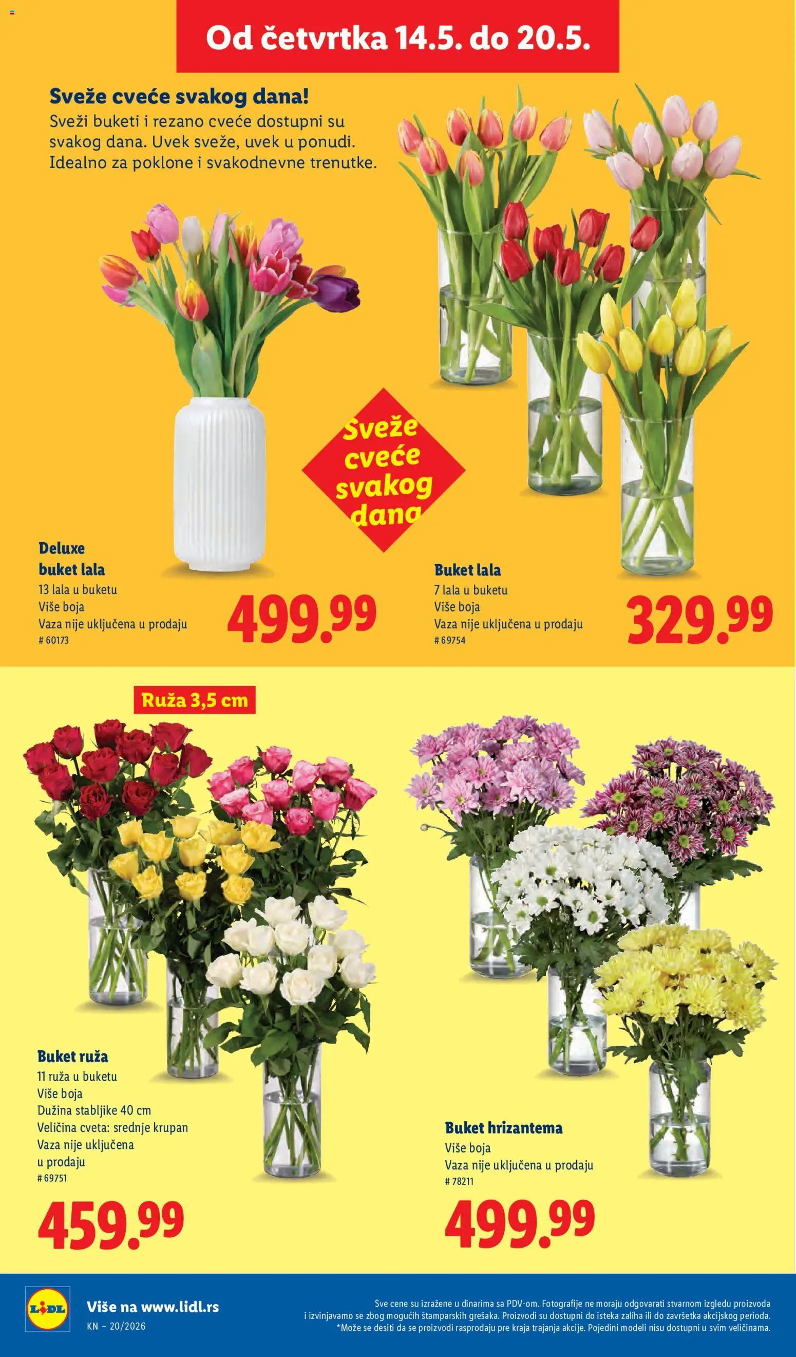 Lidl katalog - važi od 14.05.2026 | Strana: 64 | Proizvode: Vaza, Hrizantema, Cvece