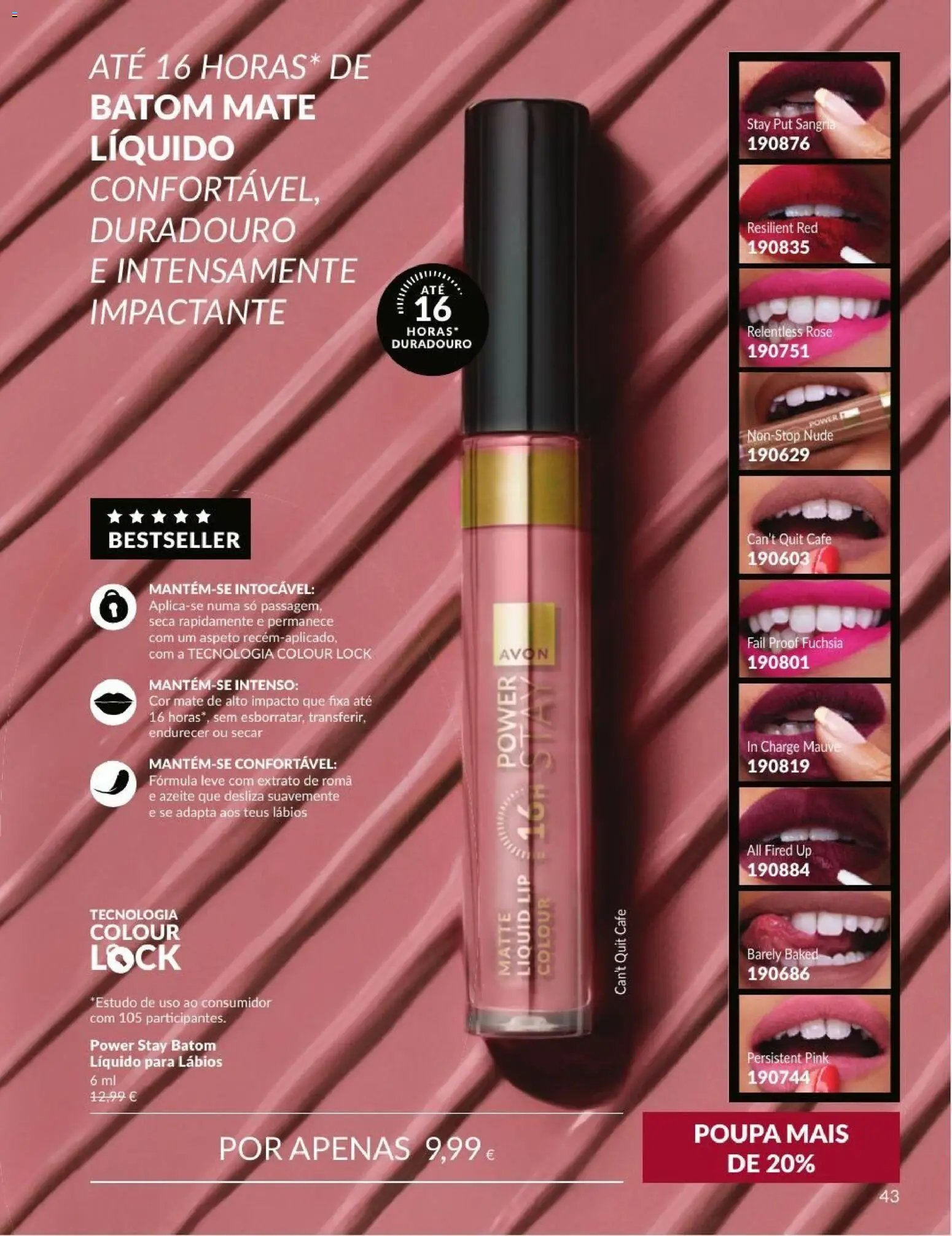 Catálogo Avon Campanha 9 │ válido de 01/09/2026 | Página: 43 | Produtos: Azeite, Romã, Batom, Café