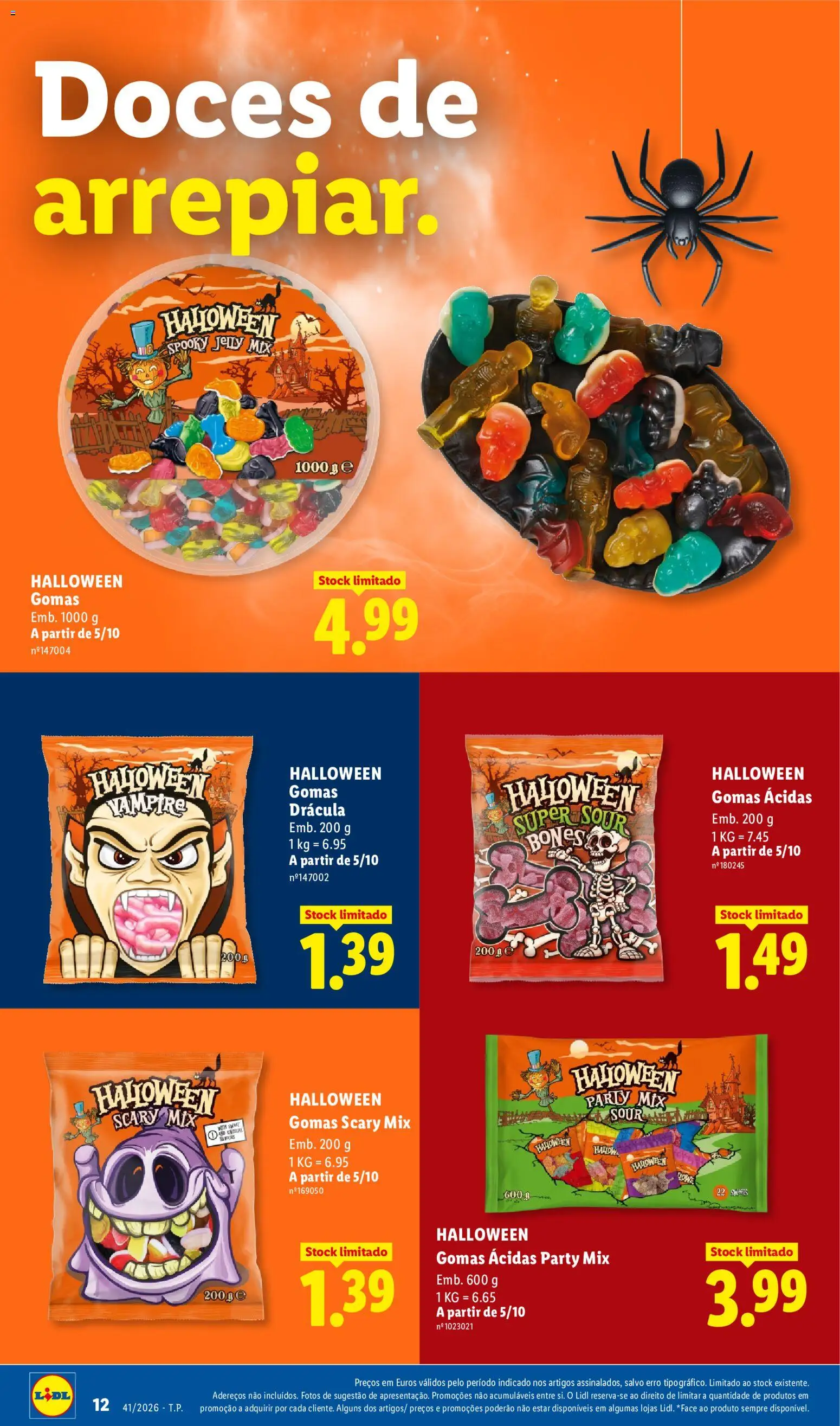 Lidl Folheto Especial Halloween │ válido de 05/10/2026 | Página: 12 | Produtos: Doces, Gomas