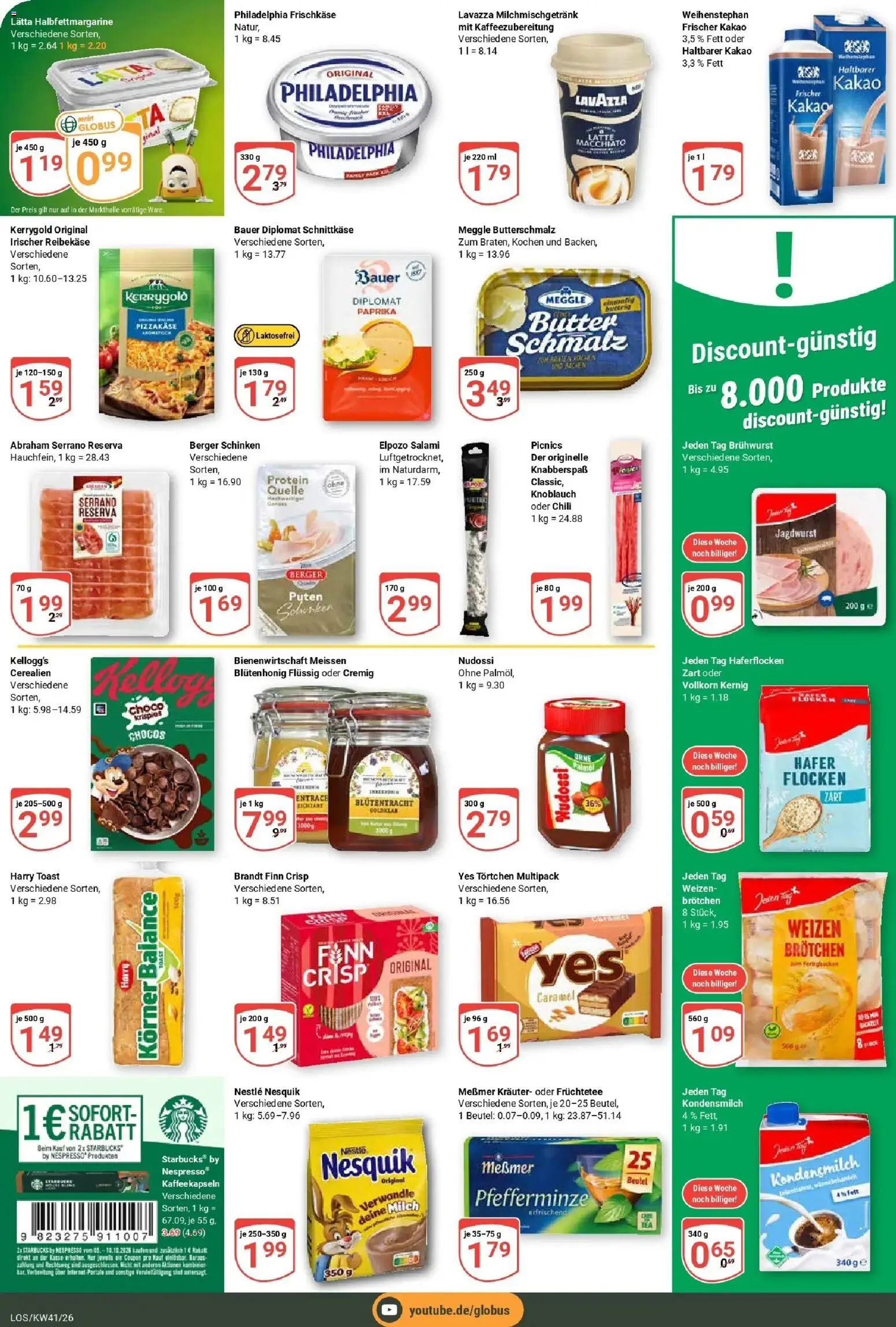 Globus Prospekt Losheim Am See (ab 05.10.2026) » Angebote online | Seite: 17 | Produkte: Lavazza, Nesquik, Milch, Knoblauch