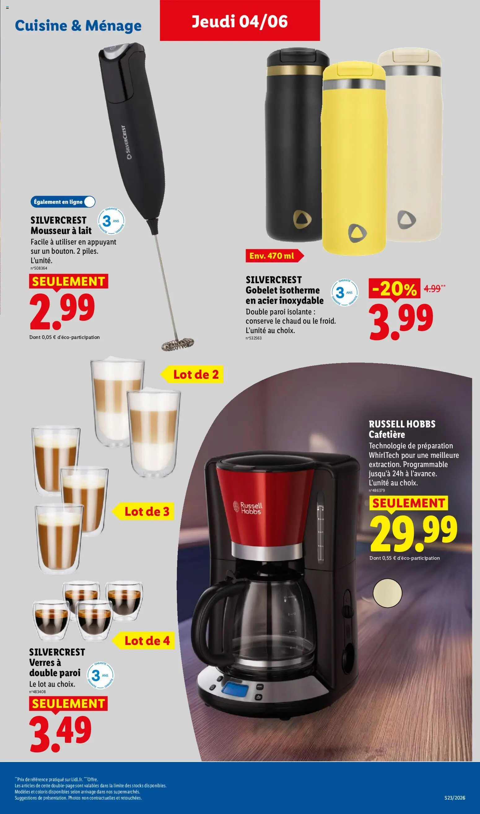 {H1} | Page: 37 | Produits: Cafetière, Verres a double paroi, Lait