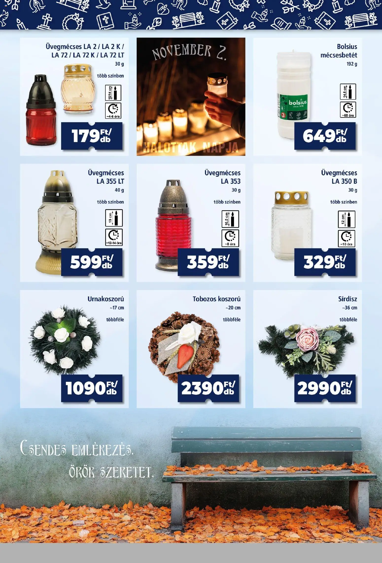 Goods Market akciós ujság - amely érvényes a következő dátumtól: 2026.10.22. | Oldal: 10 | Termékek: Óra, Koszorú