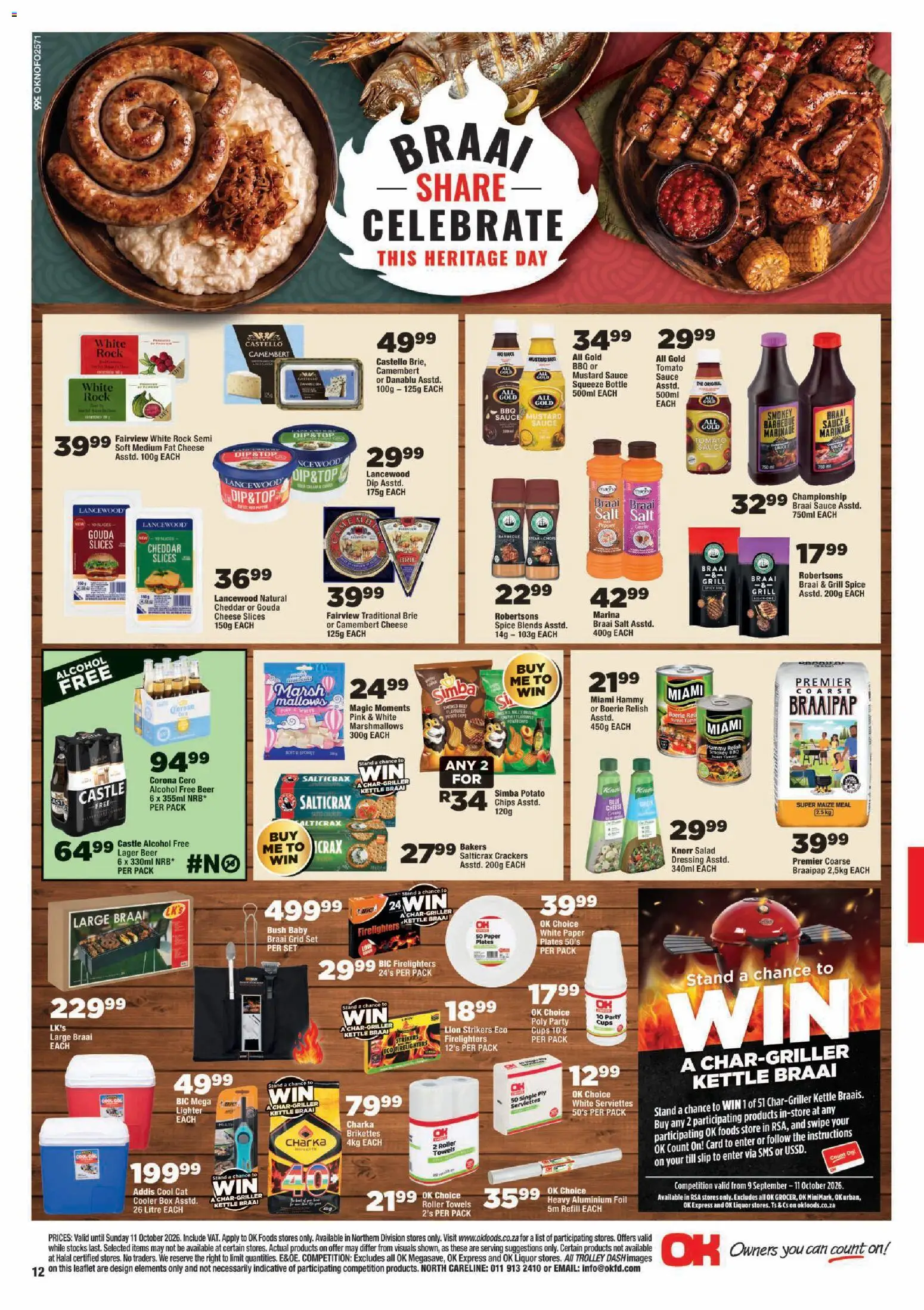 New OK Foods catalogue – valid from 23/09/2026 | Page: 12 | Products: Towels, Mustard, Chips, Sauce