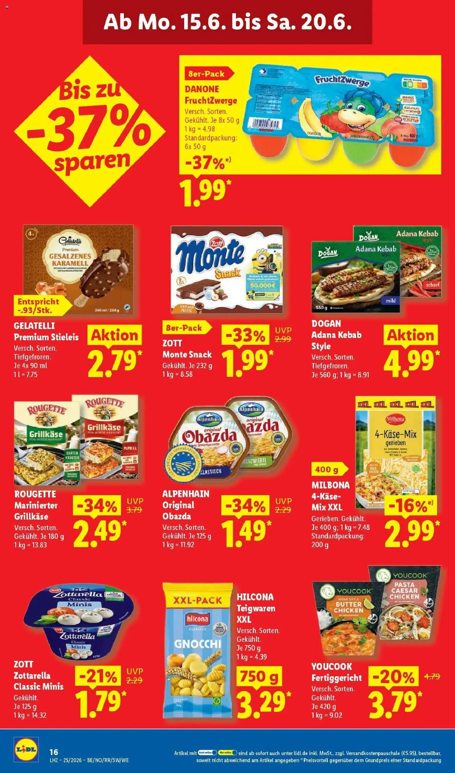 Lidl Prospekt Einbeck – gültig ab 15.06.2026 | Seite: 26 | Produkte: Youcook, Butter, Fruchtzwerge, Paprika