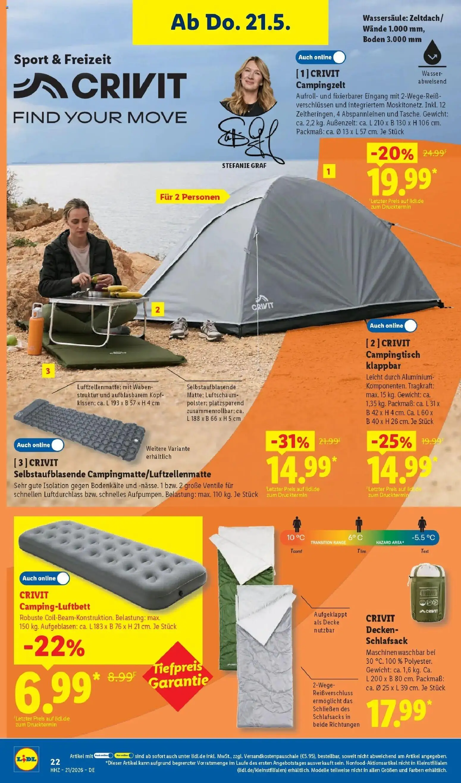 Lidl Prospekt Weikersheim – gültig ab 17.05.2026 | Seite: 42 | Produkte: Gewicht, Decke, Schlafsack