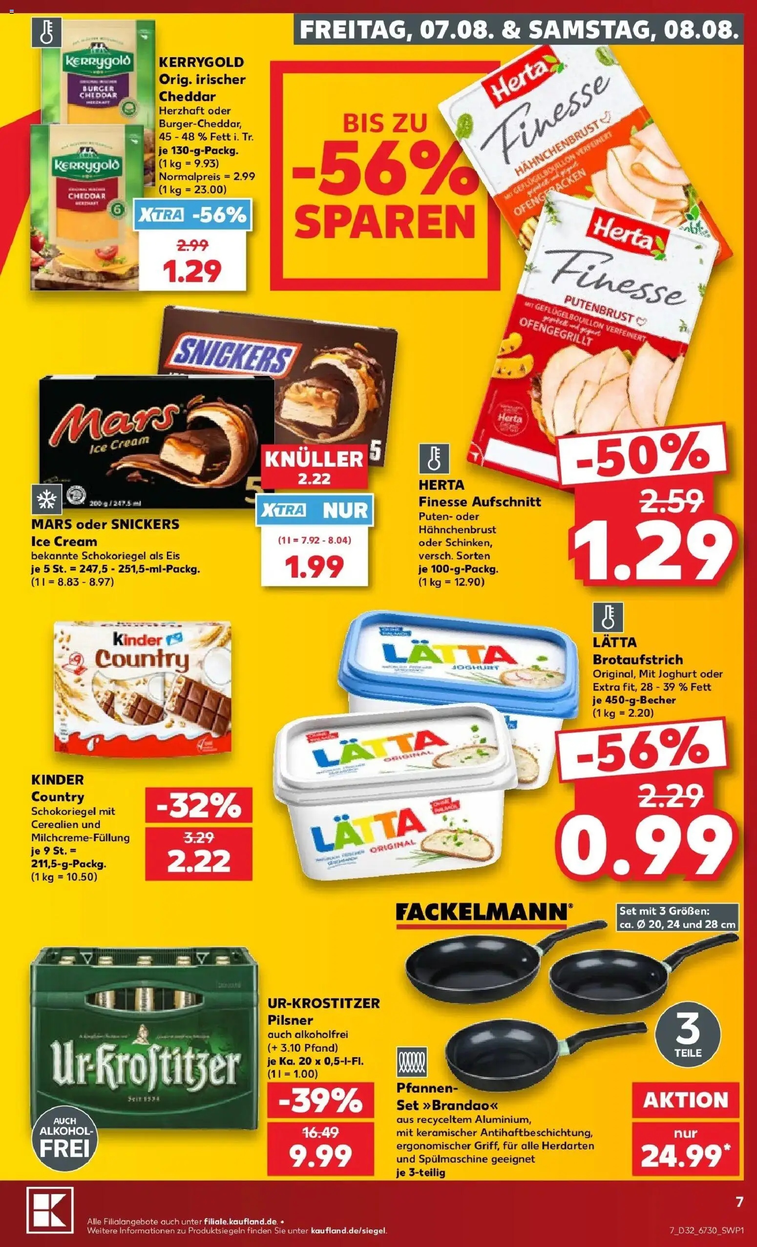 Kaufland Prospekt Borna – gültig ab 03.08.2026 | Seite: 16 | Produkte: Joghurt, Lätta, Eis, Kinder country