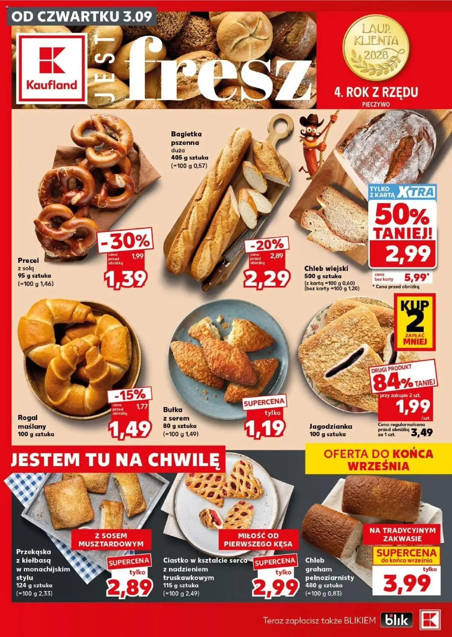 Kaufland gazetka - Mocny start od 07.09.2026 - od jutra PDF | Strona: 14 | Produkty: Kiełbasa, Karta, Croissant, Rogal maślany