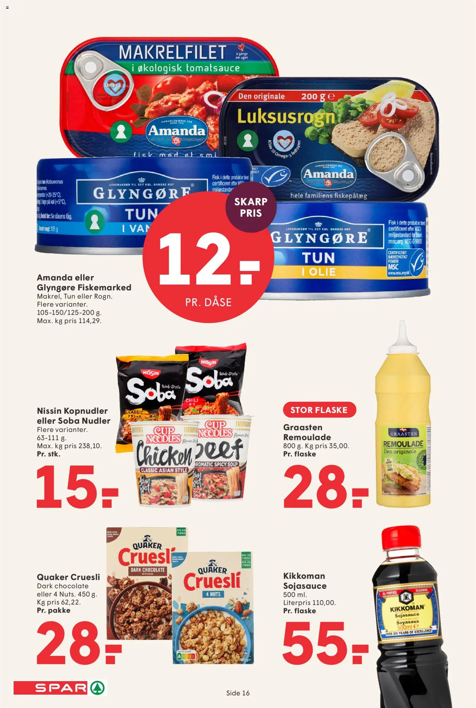 Spar tilbudsavis – gyldig fra 11/09/2026 | Side: 17 | Produkter: Chili, Olie, Nudler, Kopnudler