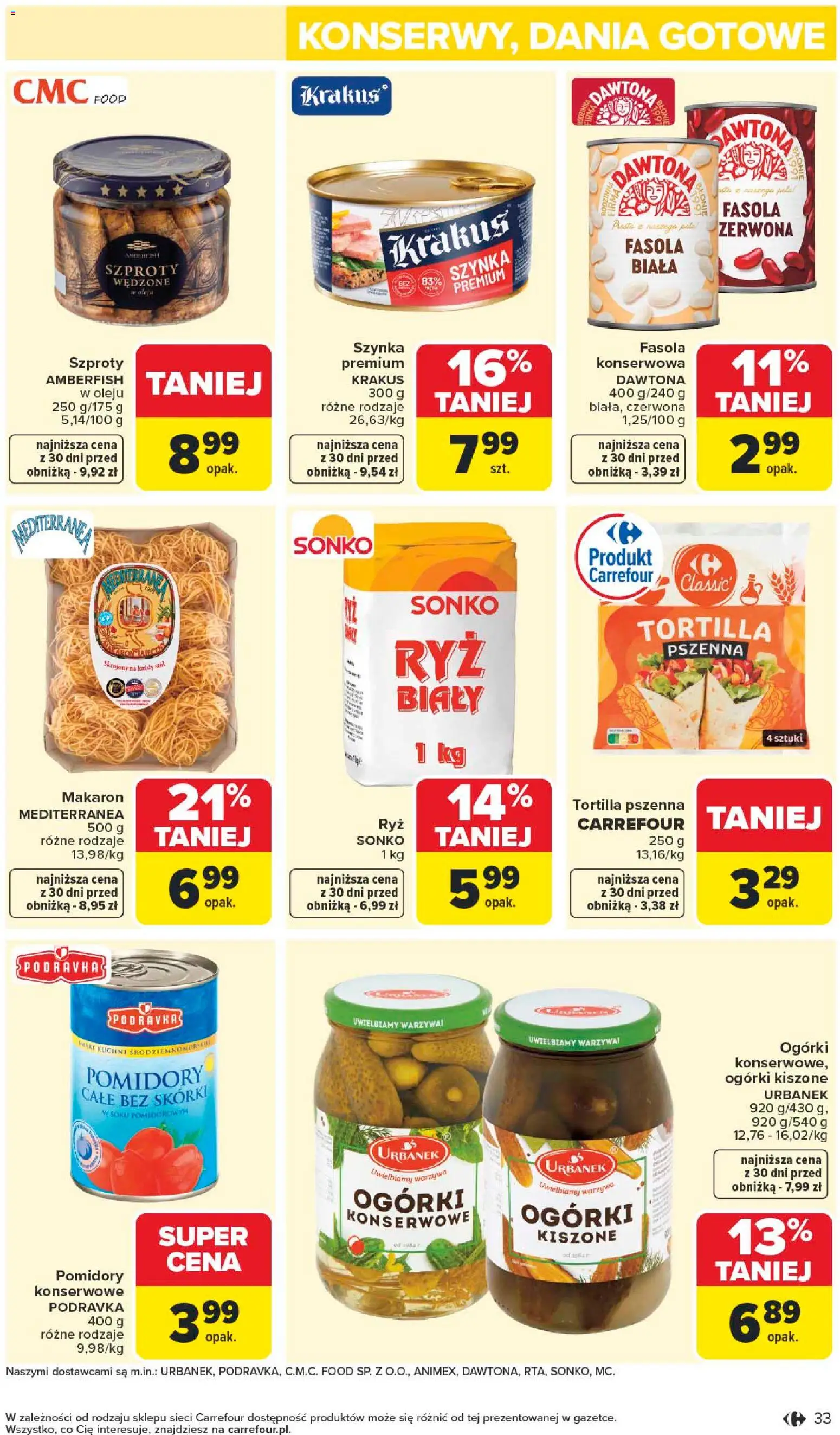 Carrefour gazetka od 25.05.2026 | Strona: 35 | Produkty: Pomidory, Makaron, Ogórki, Dania gotowe