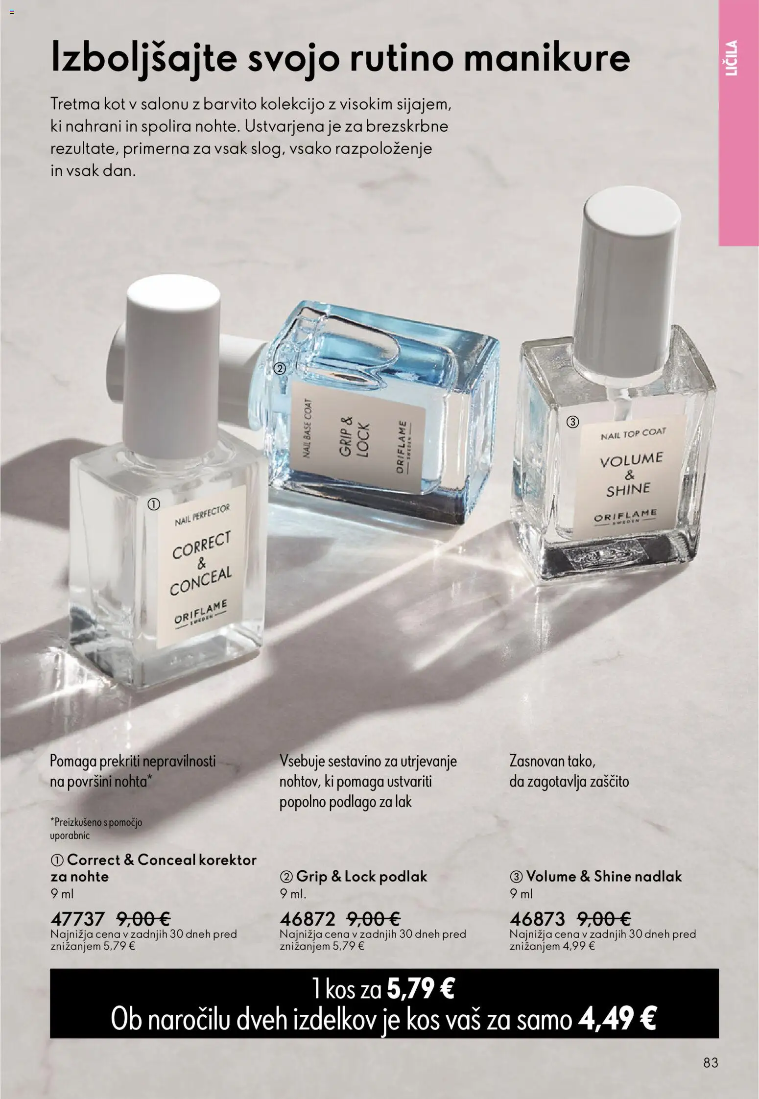Novi Oriflame katalog ponudbe – veljaven od 03.06.2026 | Stran: 83 | Izdelki: Kos, Licila, Korektor, Lak