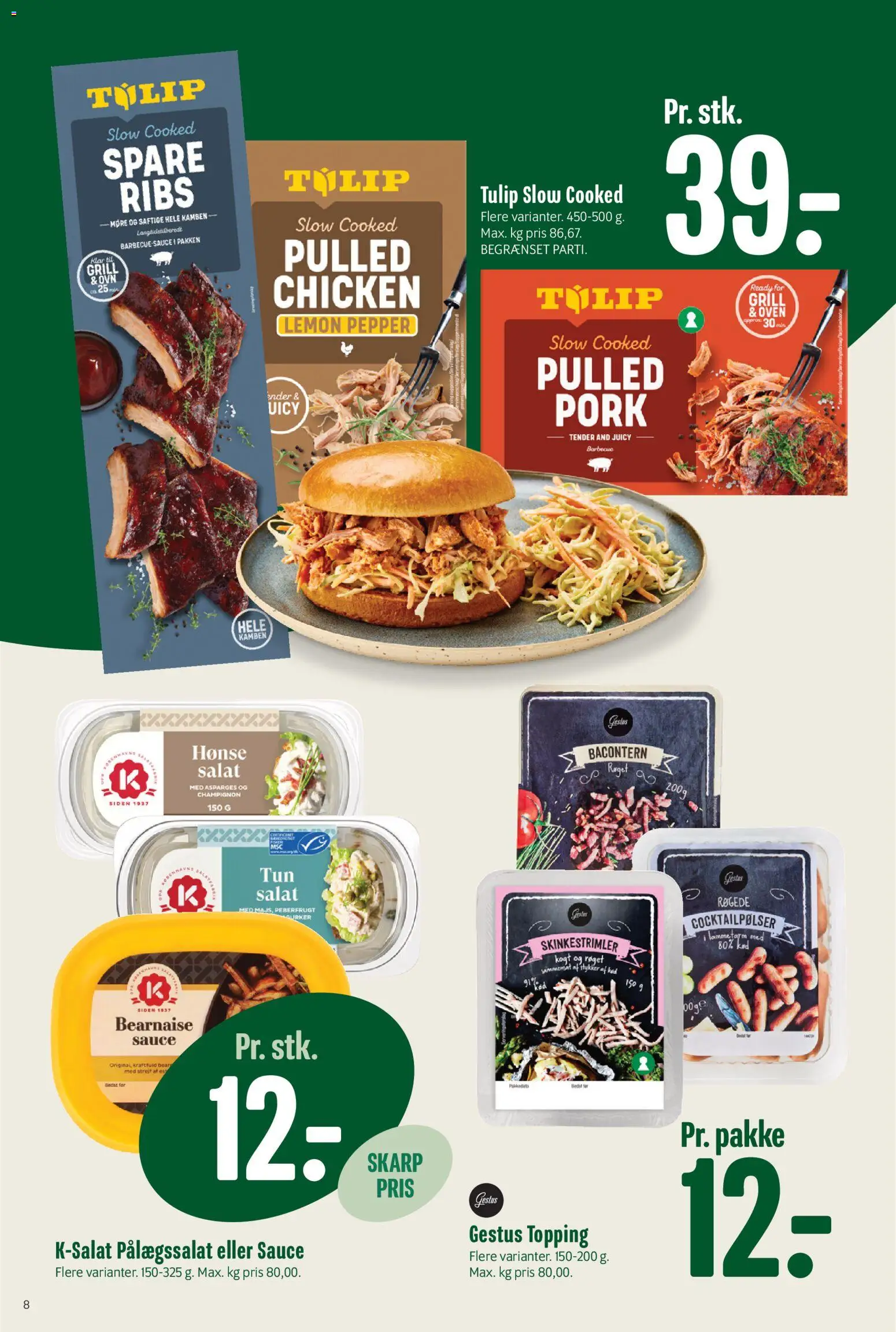 Min Købmand tilbudsavis – gyldig fra 30/10/2026 | Side: 8 | Produkter: Champignon, Ribs, Peberfrugt, Asparges