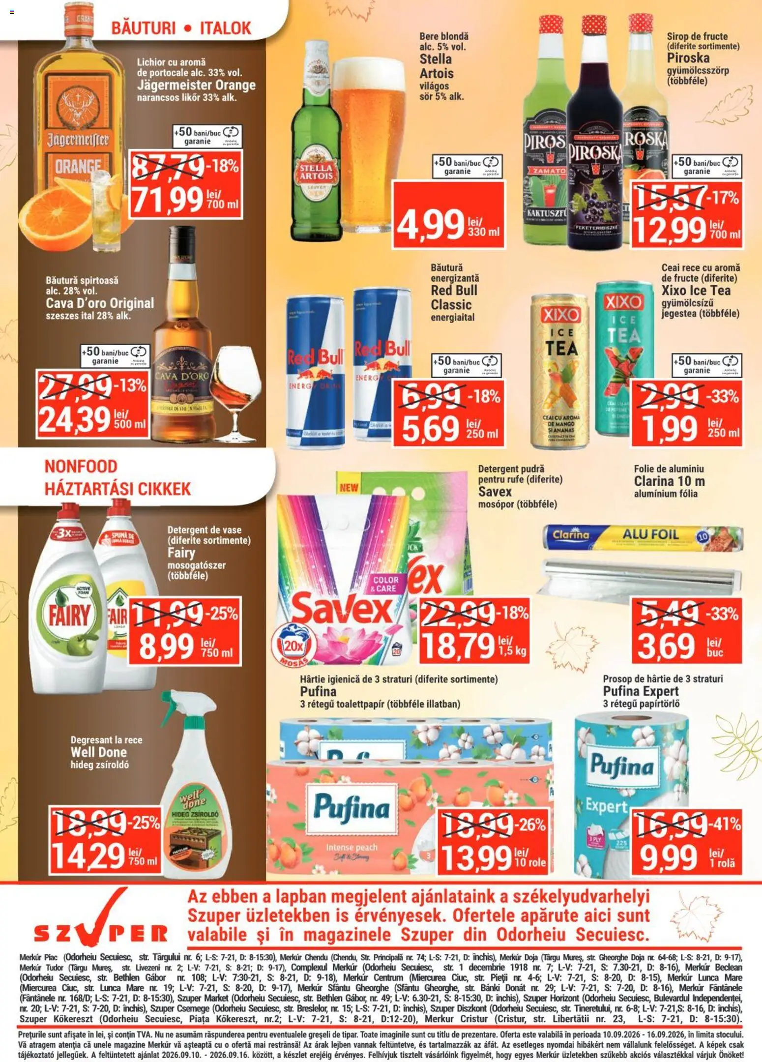 Noul catalog Merkur – valabil de la 10.09.2026 | Pagină: 4 | Produse: Pudră, Sirop de fructe, Intense, Sirop