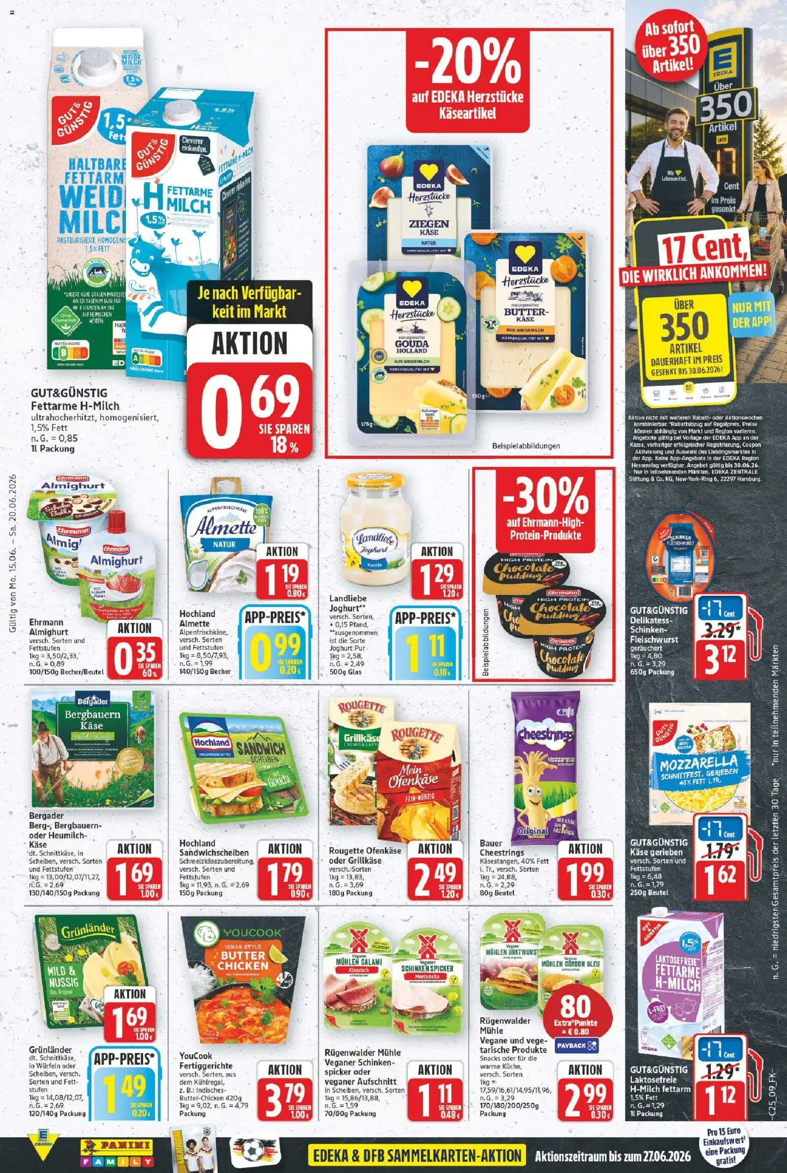 E center Prospekt – gültig ab 15.06.2026 | Seite: 11 | Produkte: Käse, Gouda, Bratwurst, Pudding