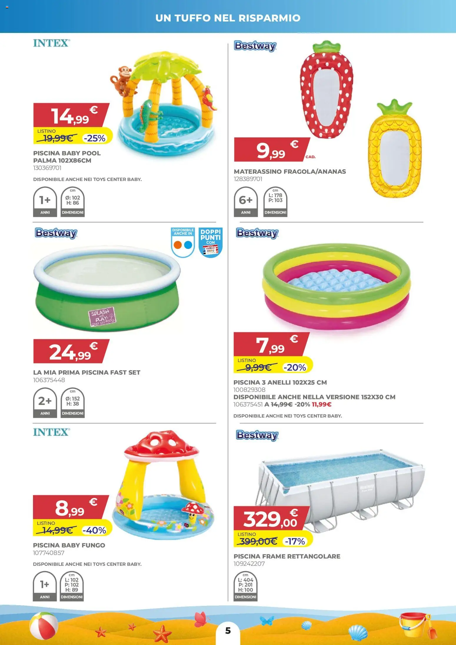 Volantino Toys Center del 28.05.2026 | Pagina: 5 | Prodotti: Piscina