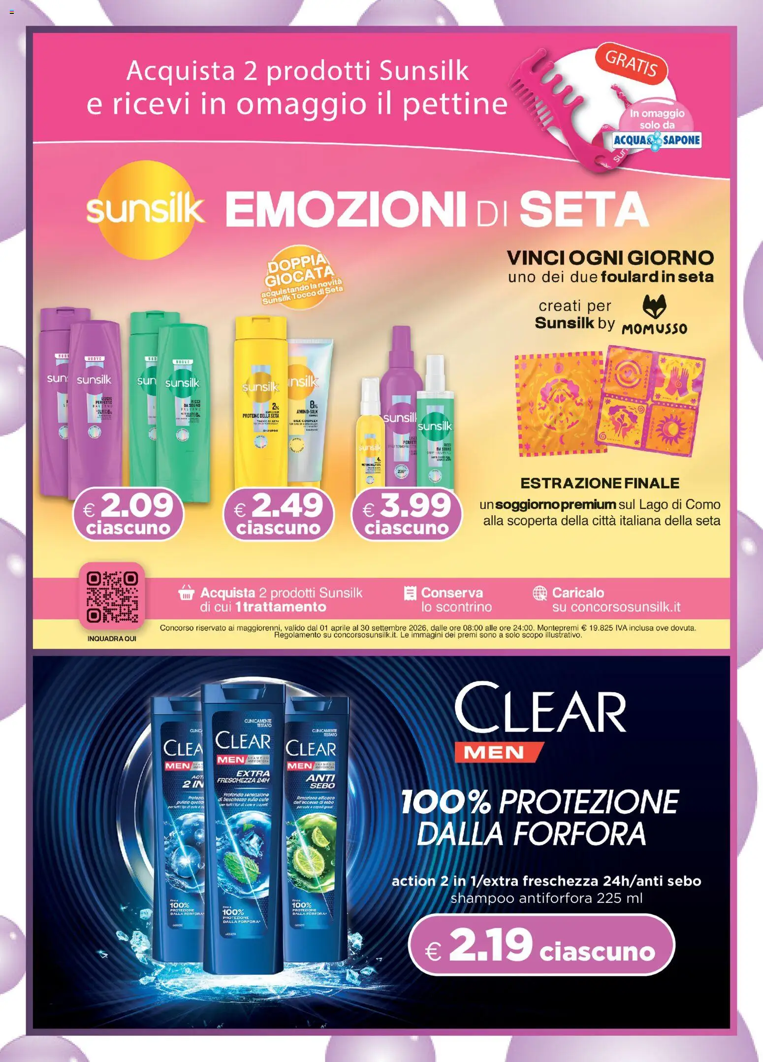 Volantino Acqua e Sapone del 11/10/2026 | Pagina: 15 | Prodotti: Shampoo, Pettine, Shampoo antiforfora