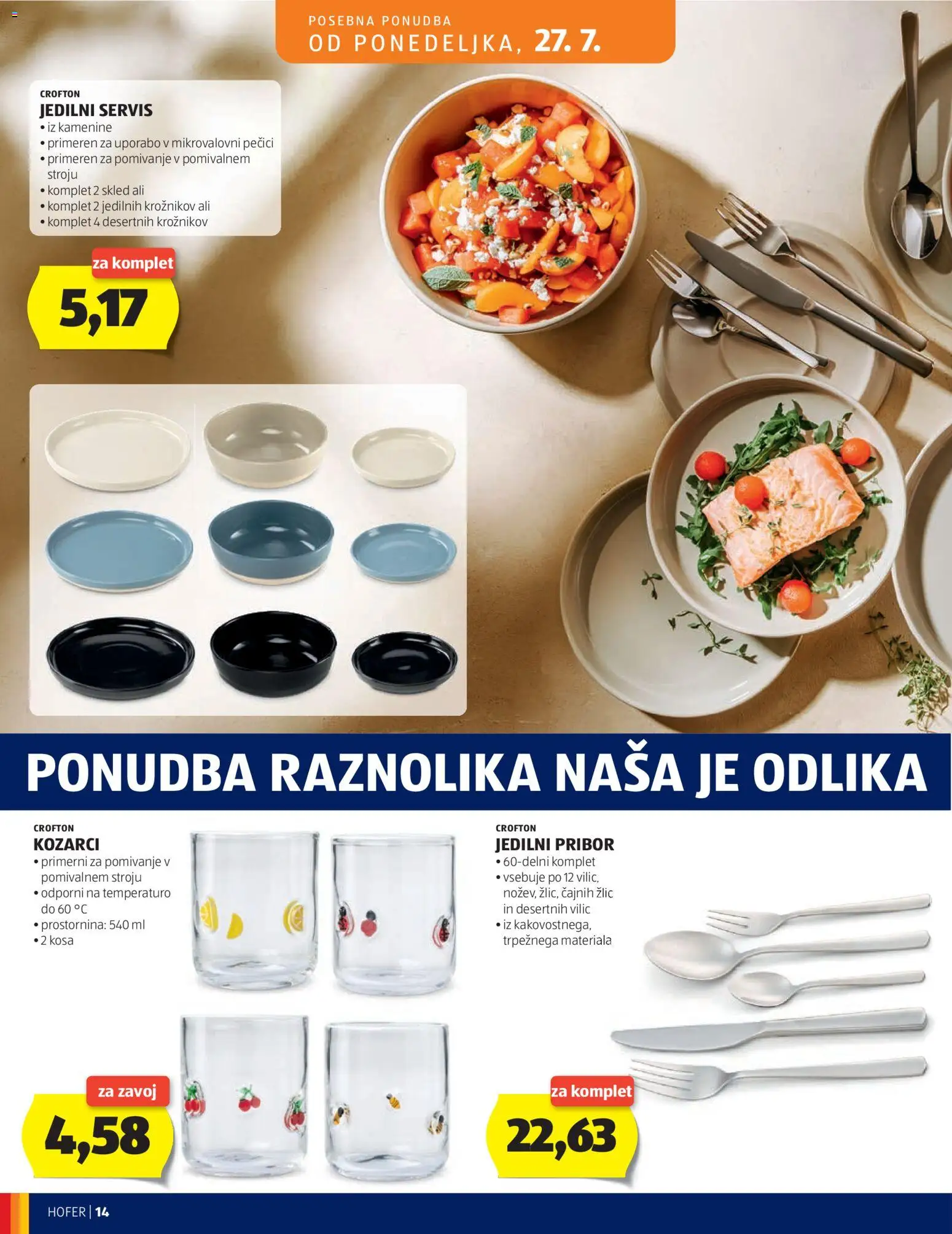 Hofer SI katalog | vrijedi od 22.07.2026 | Stranica: 14