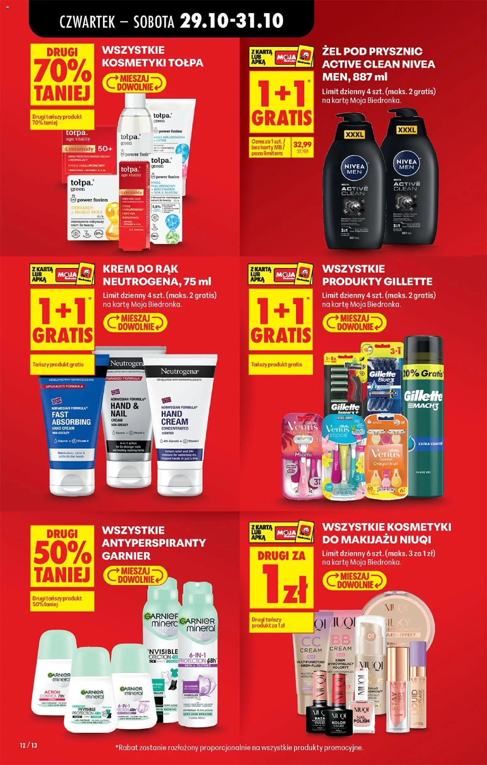 Biedronka Polsko leták - Codziennie niskie ceny od 29.10.2026 | Strana: 18 | Produkty: Nivea, Máslo, Krém, Glycerin