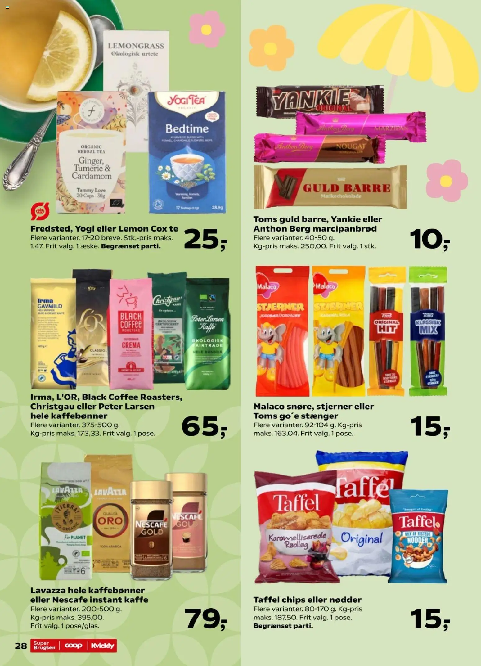 Kvickly tilbudsavis – gyldig fra 31/07/2026 | Side: 33 | Produkter: Chips, Bønner, Marcipanbrød, Nougat