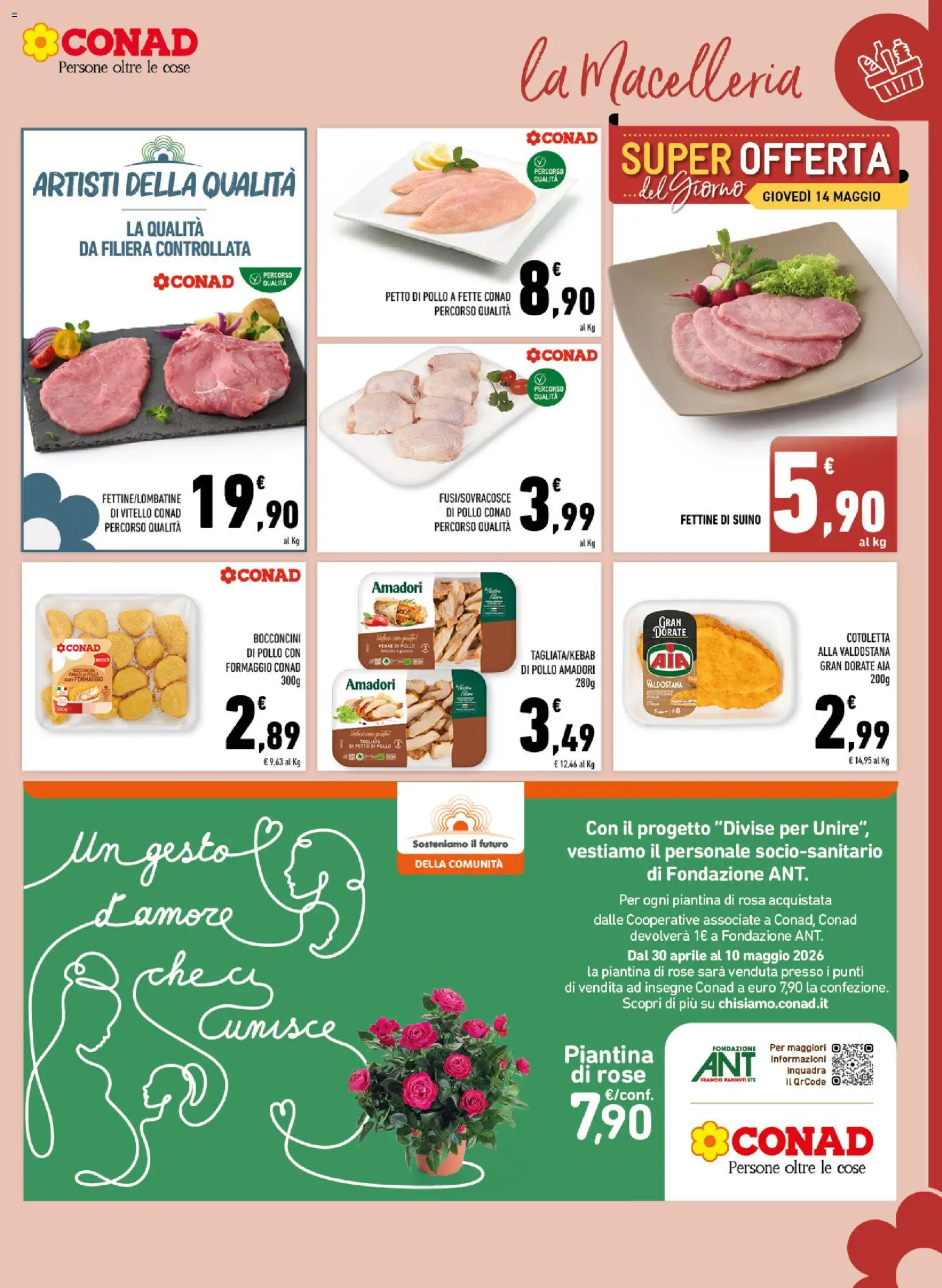 Volantino Conad del 06.05.2026 | Pagina: 5 | Prodotti: Petto di Pollo, Pollo, Suino, Formaggio