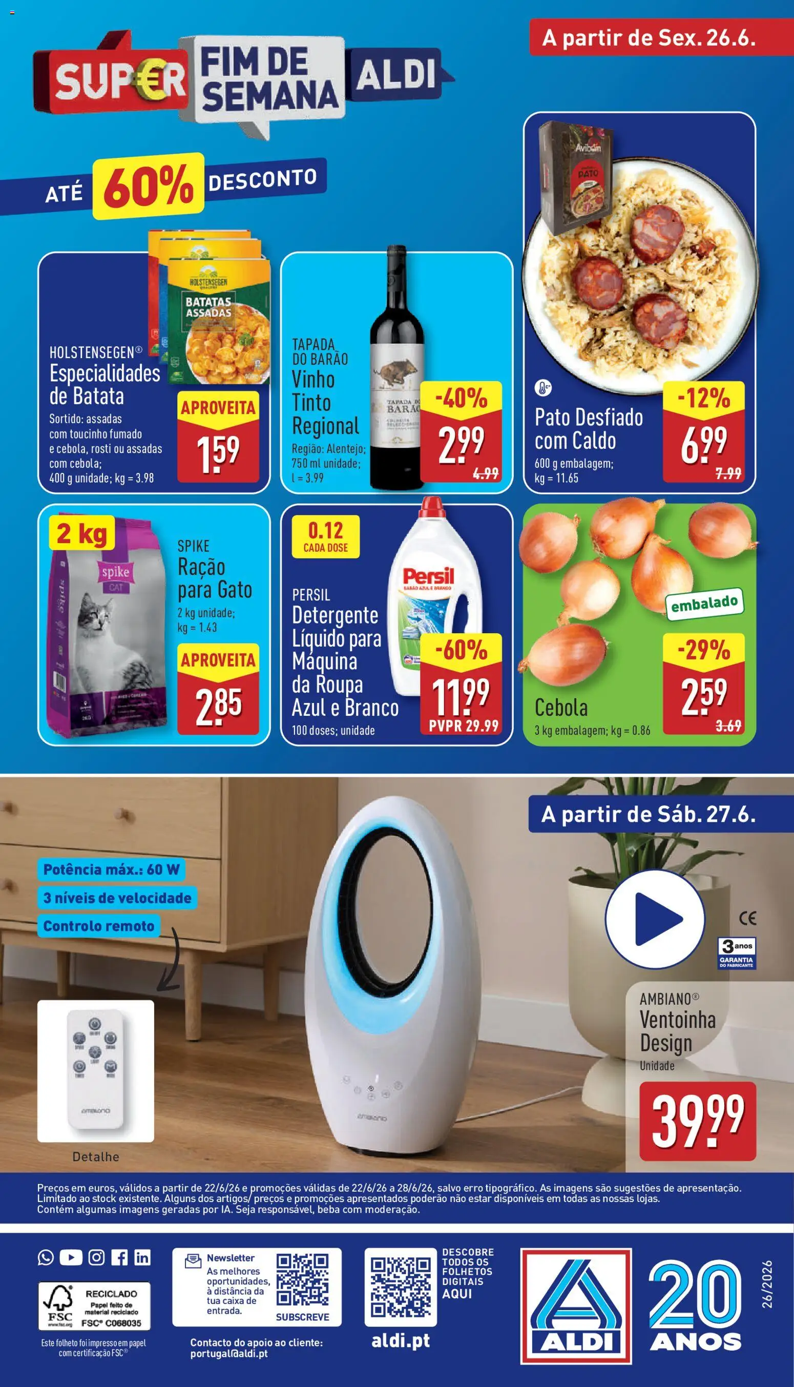 Aldi folheto │ válido de 22.06.2026 | Página: 36 | Produtos: Detergente, Cebola, Caixa, Vinho