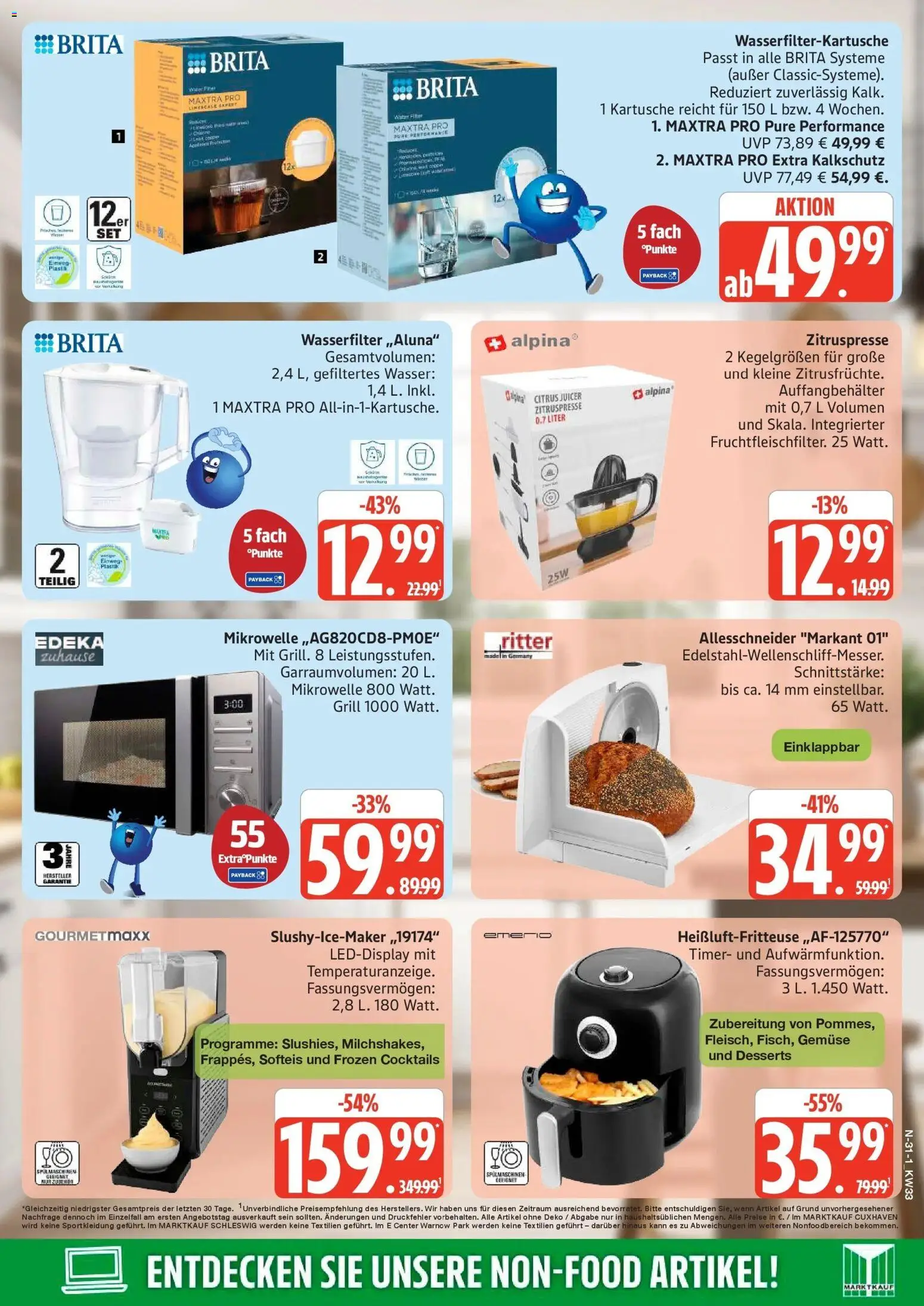 Marktkauf Prospekt Neuenkirchen (ab 10.08.2026) » Angebote online | Seite: 31 | Produkte: Mikrowelle, Grill, Gemüse, Heißluftfritteuse
