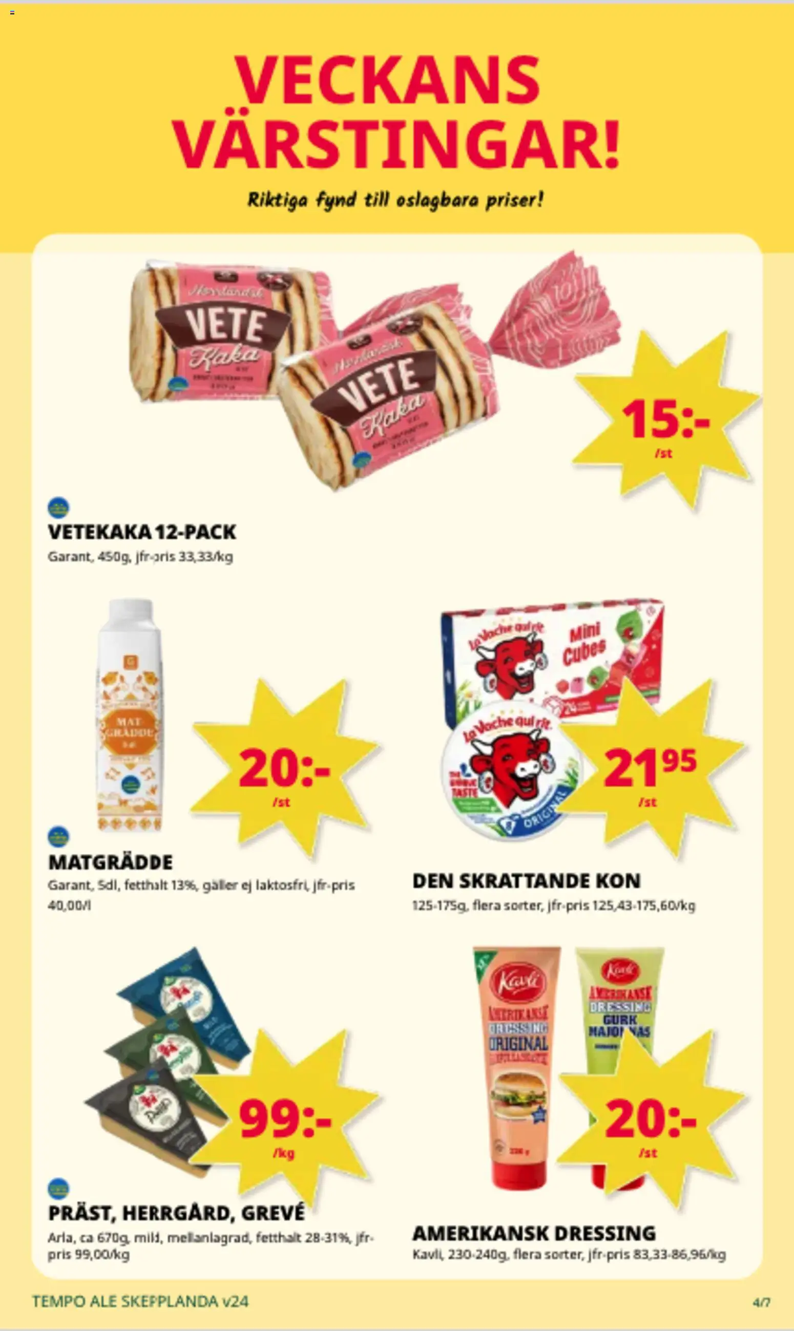 Tempo reklamblad aktuell från 08.06.2026 | Sida: 4 | Produkter: Galler, Te