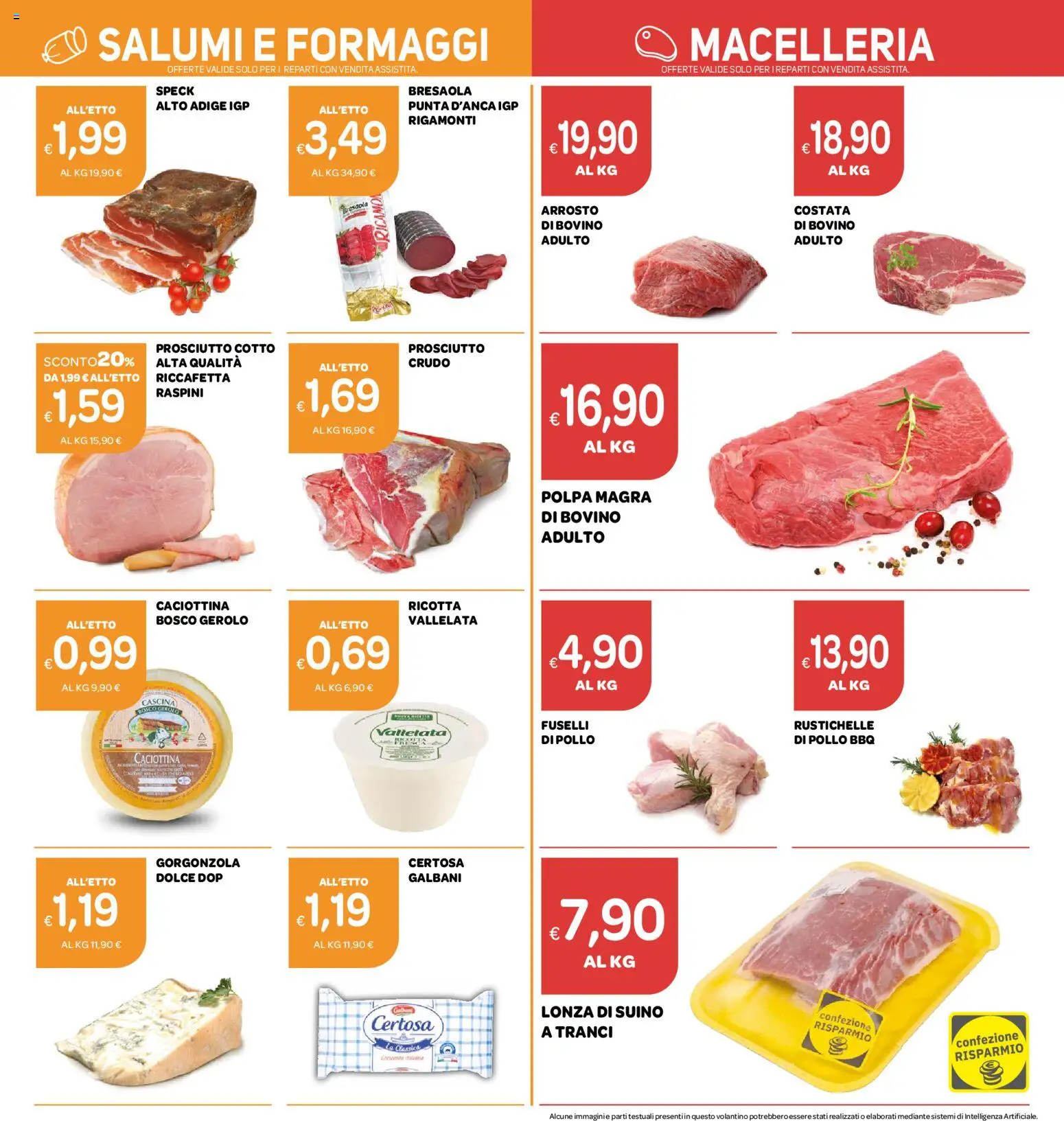 Volantino Ekom del 22/09/2026 | Pagina: 9 | Prodotti: Speck, Arrosto, Suino, Ricotta