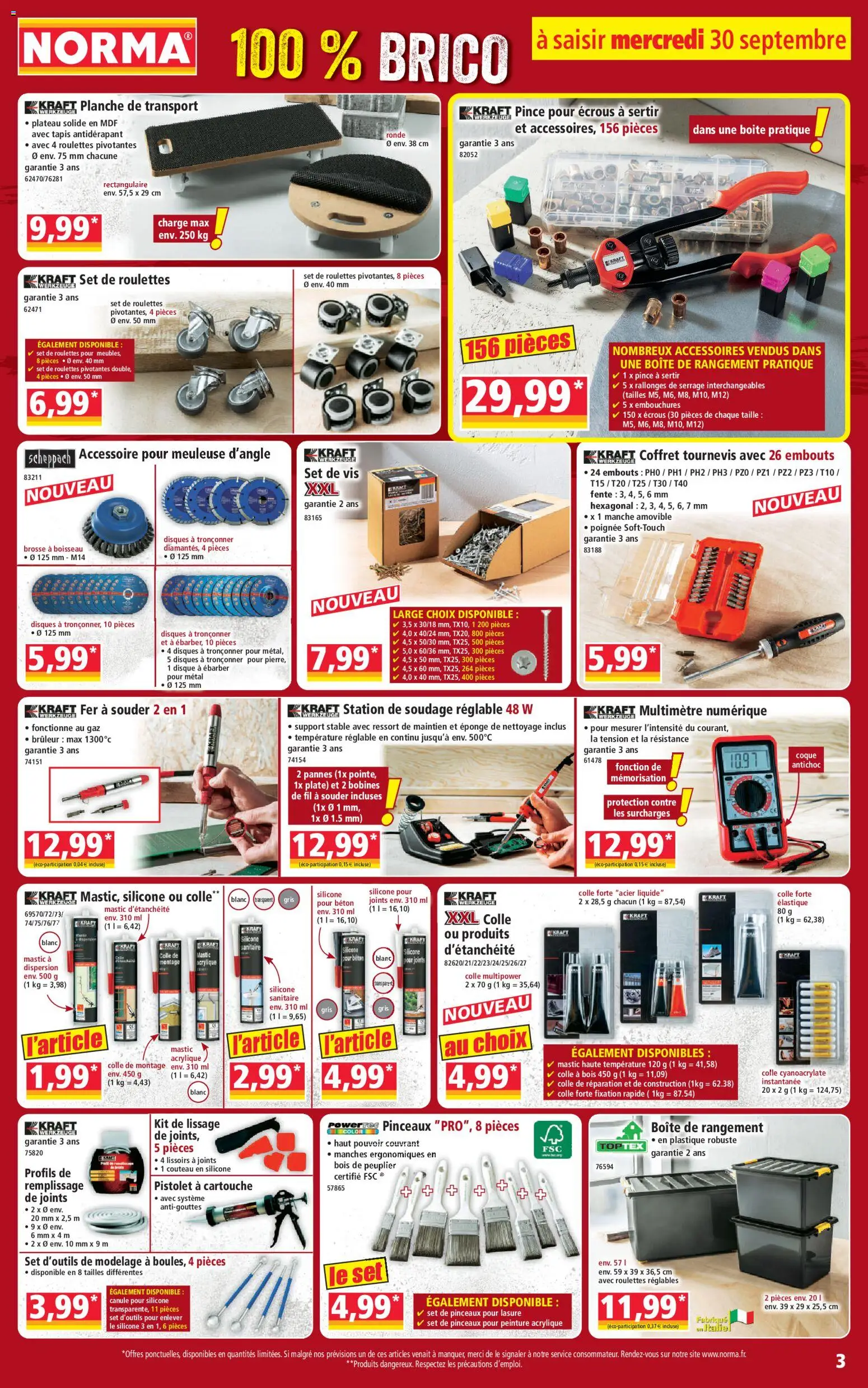{H1} | Page: 3 | Produits: Plateau, Eponge, Brosse, Cartouche