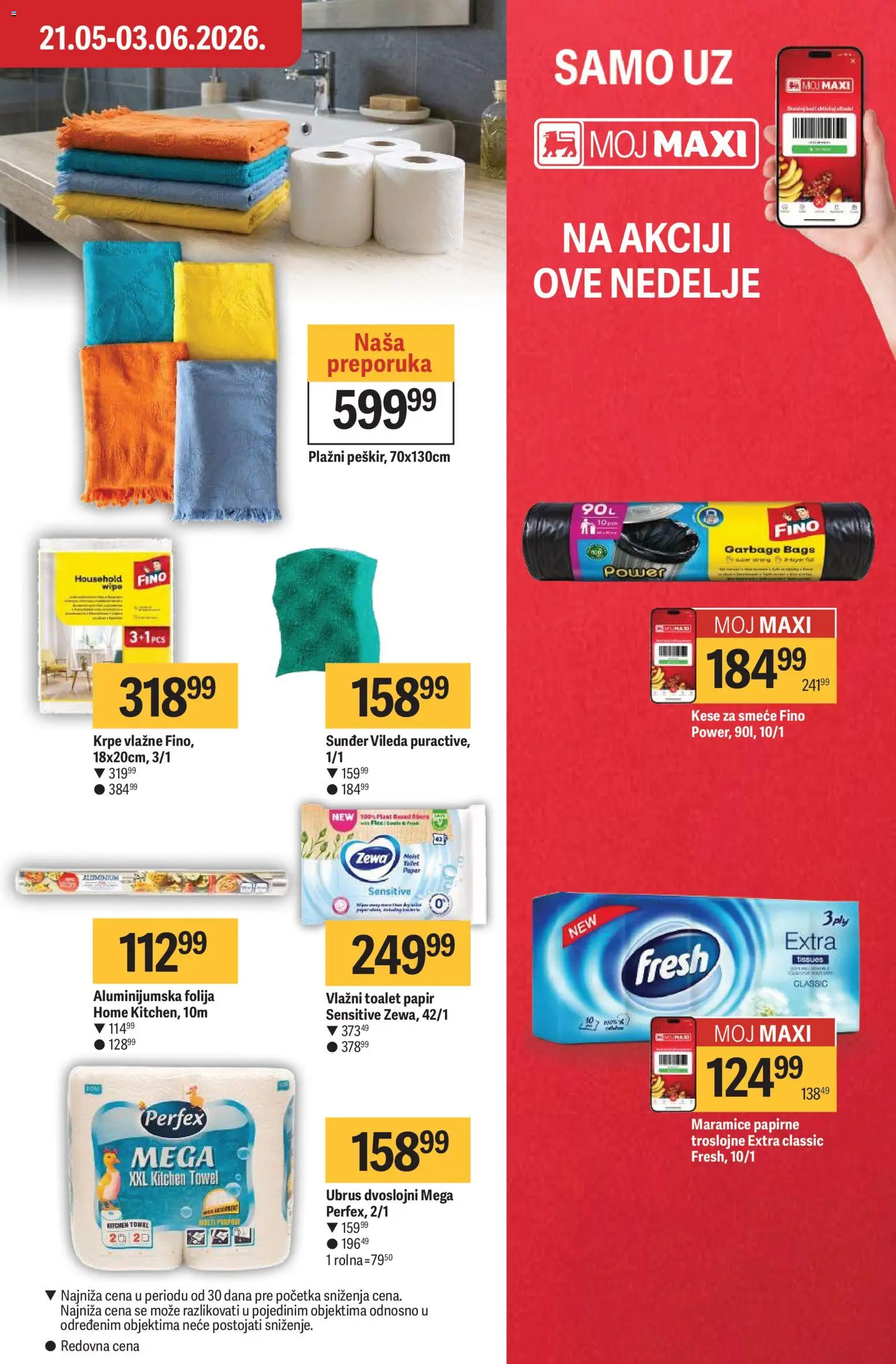 Maxi katalog - važi od 28.05.2026 | Strana: 35 | Proizvode: Toalet papir, Aluminijumska folija, Ubrus, Vileda