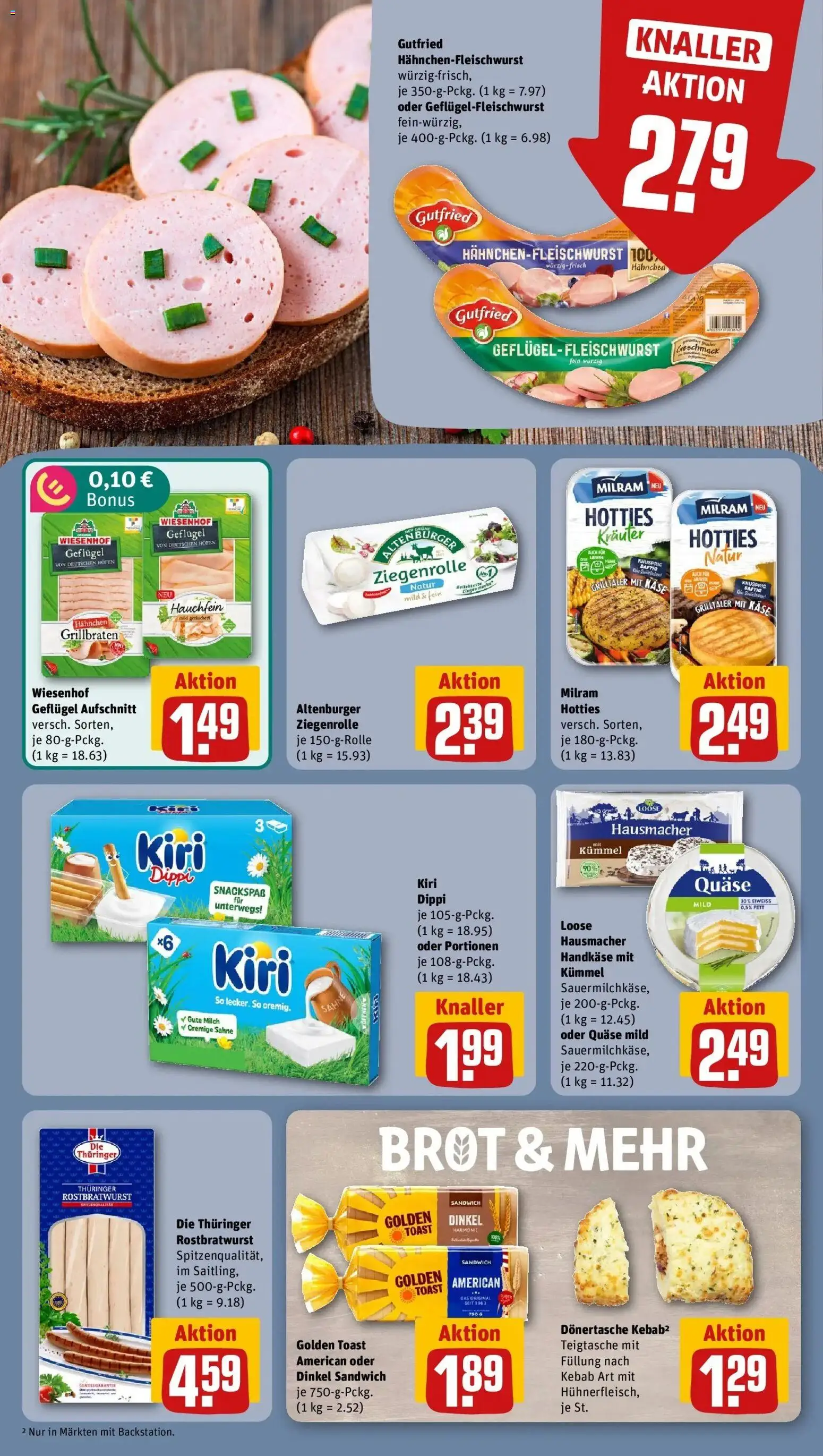 REWE Prospekt ab 03.08.2026 zum Blättern » Angebote | Seite: 10 | Produkte: Käse, Toast, Milram, Brot