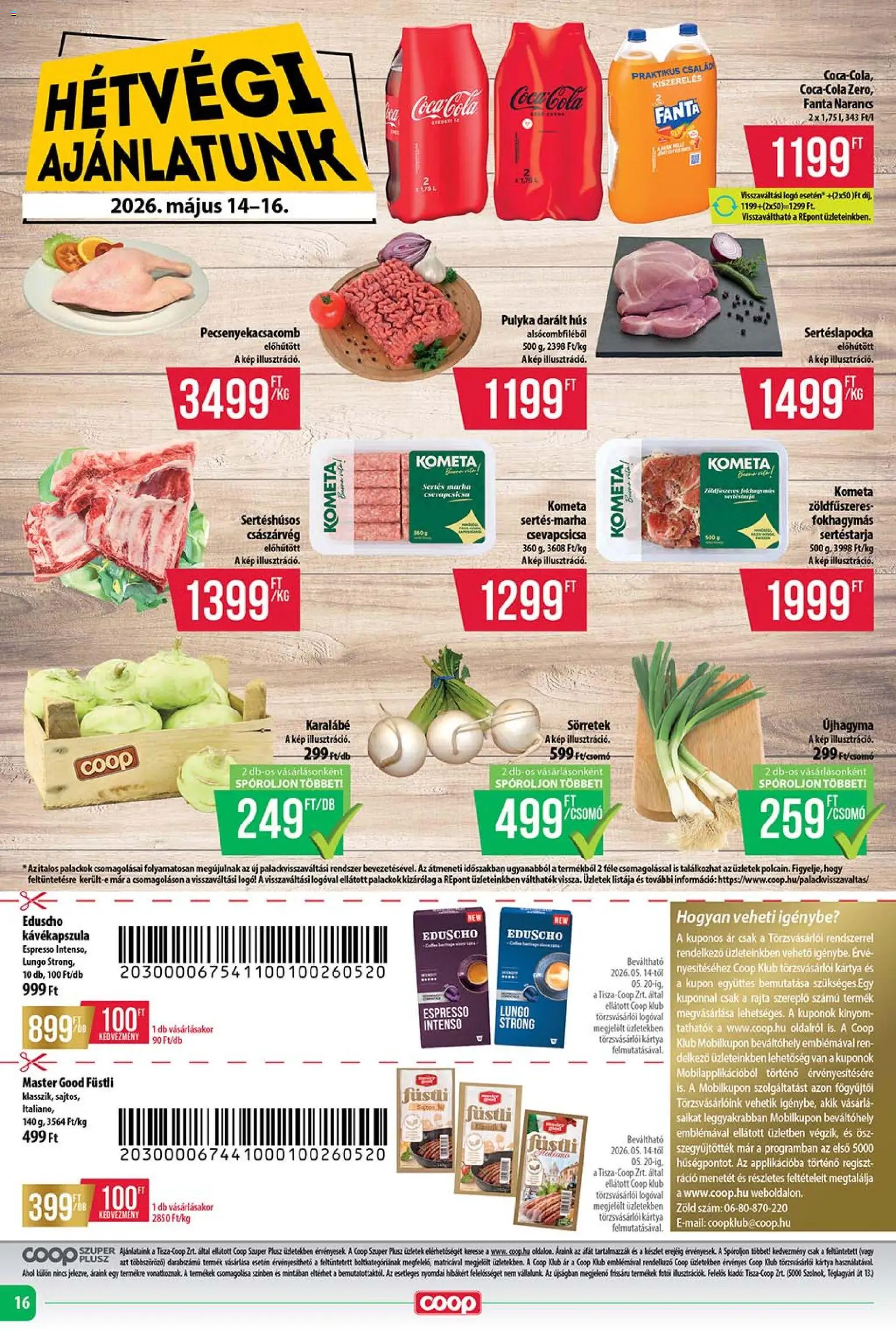 COOP akciós ujság - amely érvényes a következő dátumtól: 14.05.2026 | Oldal: 16