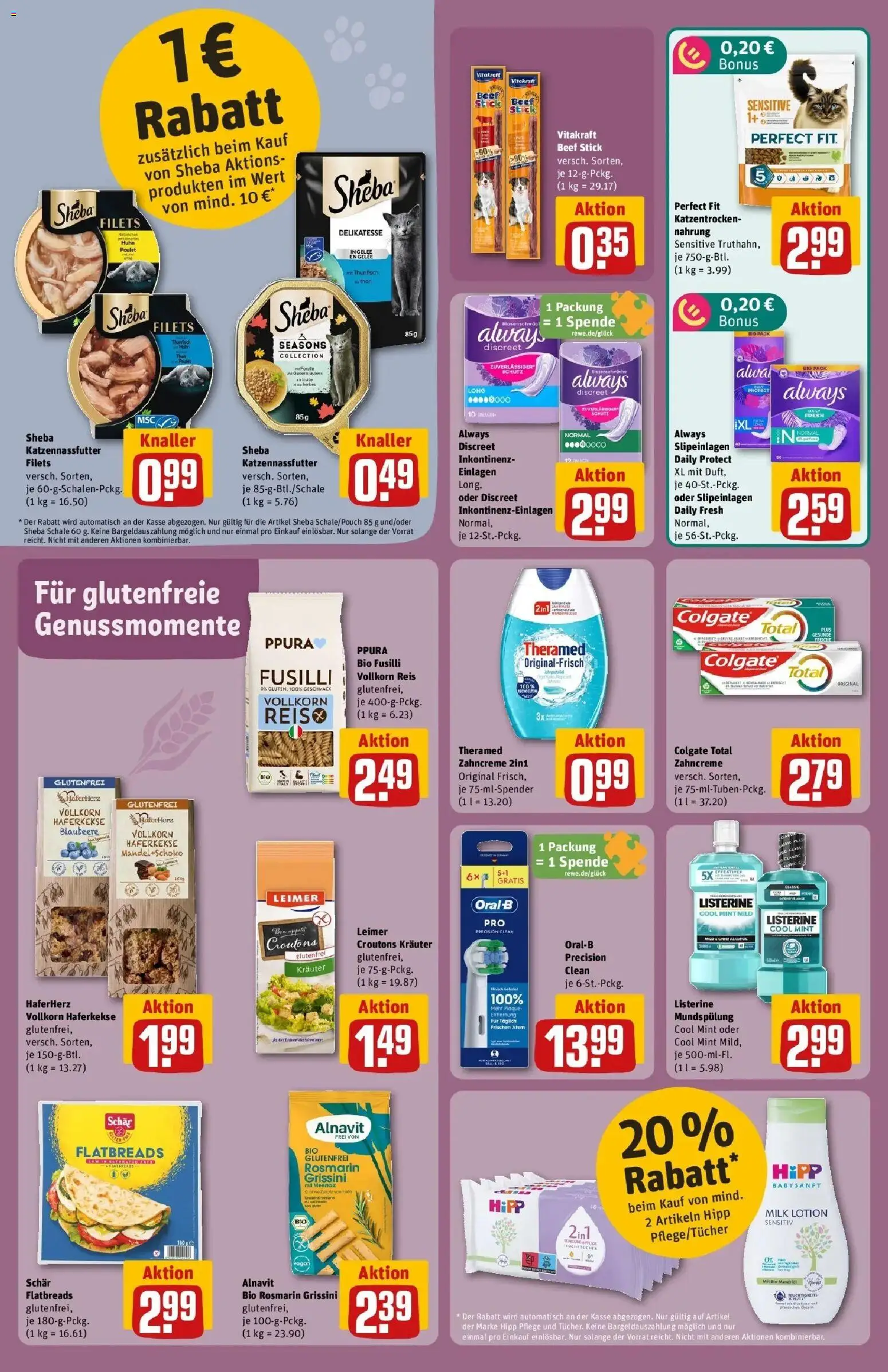 Rewe Prospekt Darmstadt – gültig ab 27.07.2026 | Seite: 34 | Produkte: Sheba, Thunfisch, Reis, Listerine