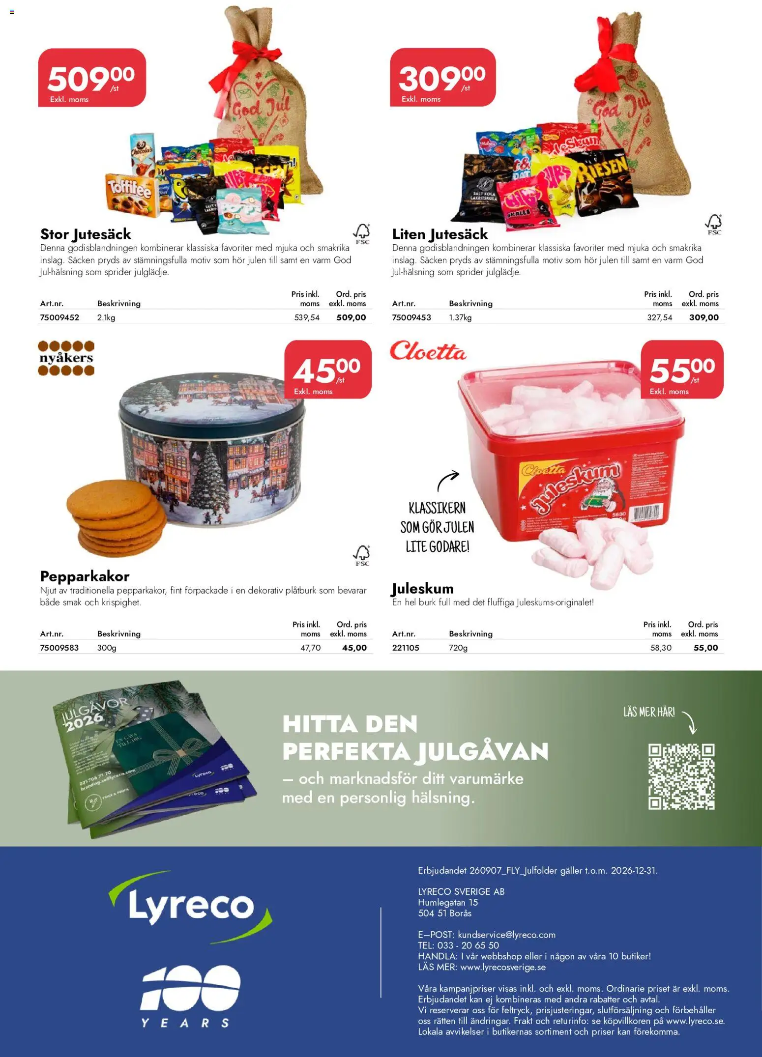 Lyreco reklamblad aktuell från 16/09/2026 | Sida: 20 | Produkter: Salt, Pepparkakor, Galler