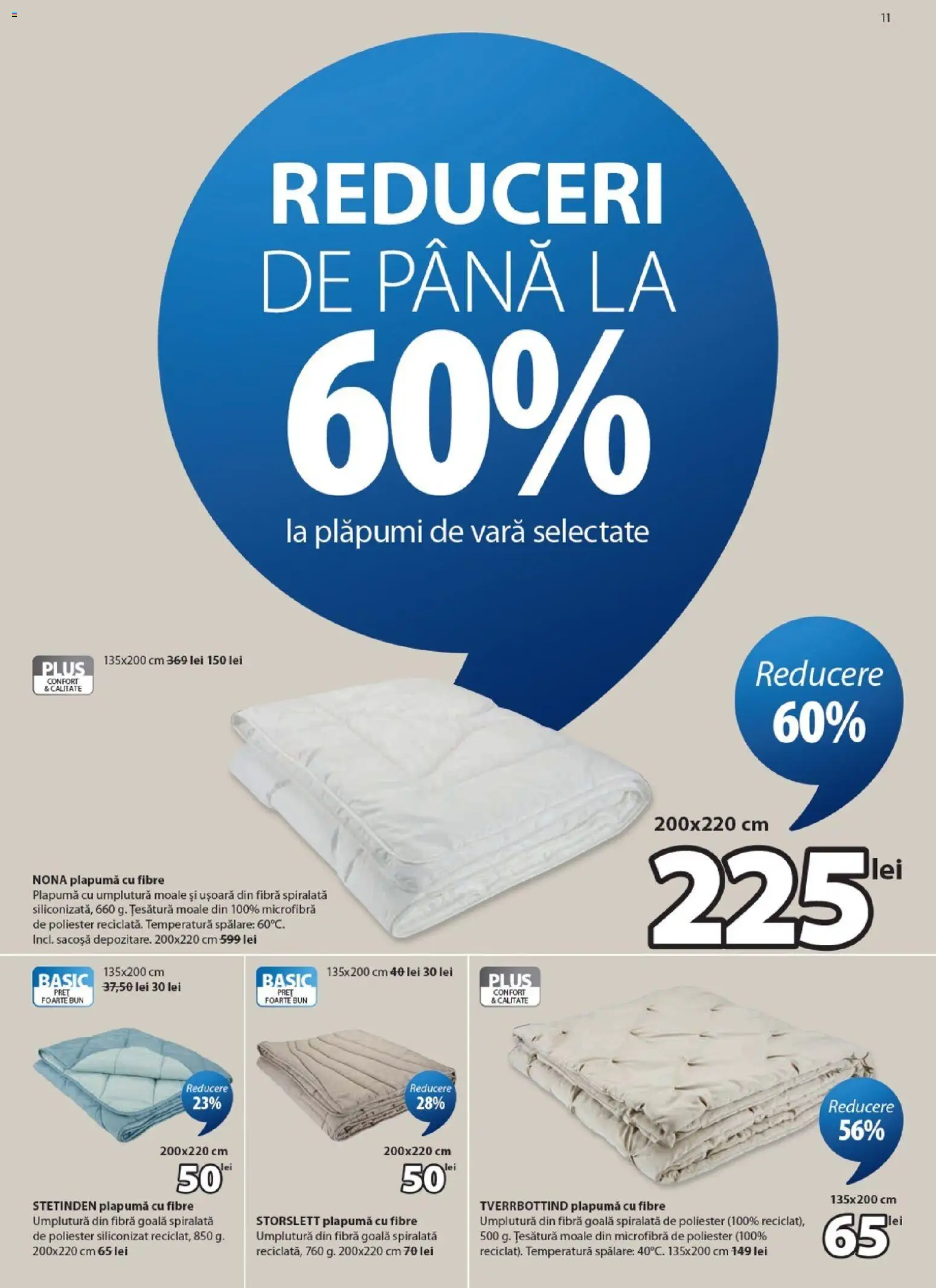 Noul catalog JYSK – valabil de la 04.08.2026 | Pagină: 11 | Produse: Plapumă