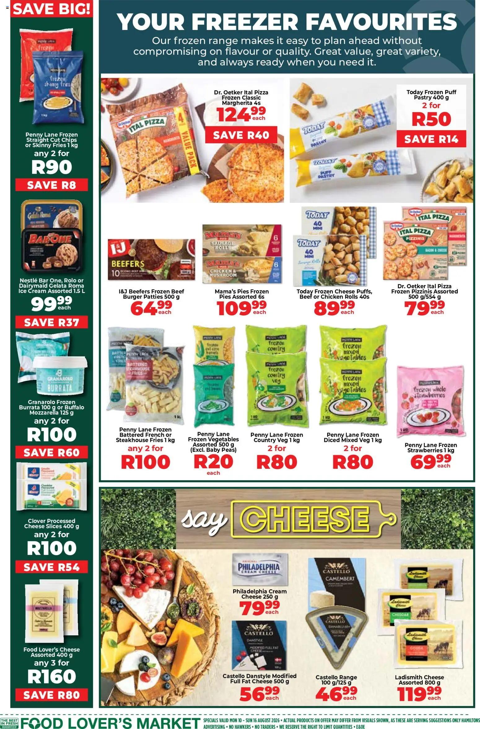 New Food Lover's Market catalogue – valid from 10/08/2026 | Page: 5 | Products: Cream cheese, Strawberries, Chips, Pastry