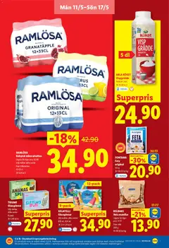Lidl erbjudanden - Förhandsvisning av reklamblad från butik Lidl aktuell från 11.05.2026 | Sida: 7 | Produkter: Visp, Glasspinnar, Mineralvatten, Grädde