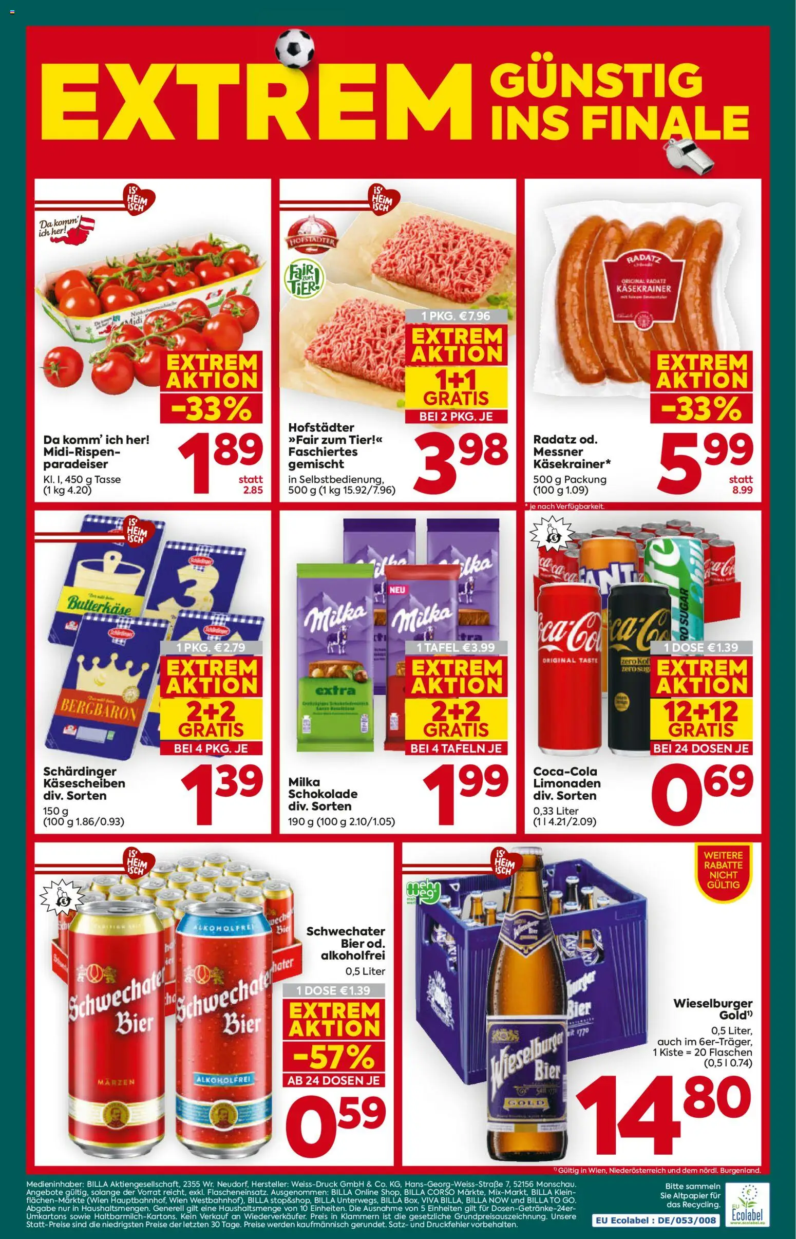 Billa Plus Flugblatt gültig ab 16.07.2026 | Seite: 16 | Produkte: Schokolade, Bier