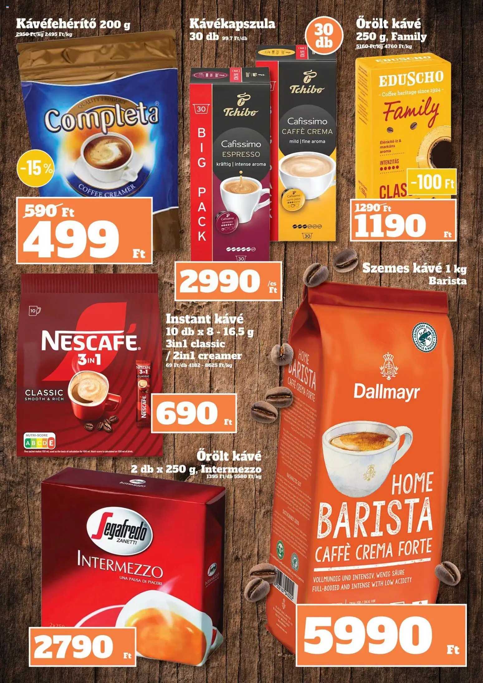 Family Diszkont akciós ujság - amely érvényes a következő dátumtól: 2026.09.03. | Oldal: 14 | Termékek: Nescafé, Kávé, Szemes kávé, Őrölt kávé