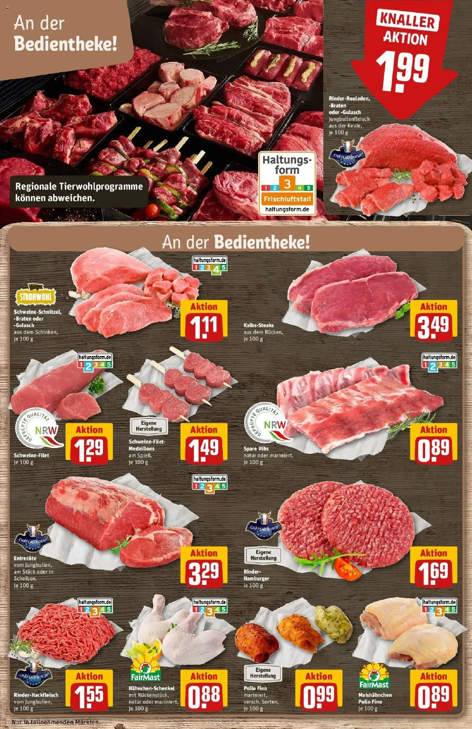 Rewe Prospekt Euskirchen – gültig ab 17.05.2026 | Seite: 12 | Produkte: Hahnchenschenkel, Spare ribs, Entrecote, Gulasch