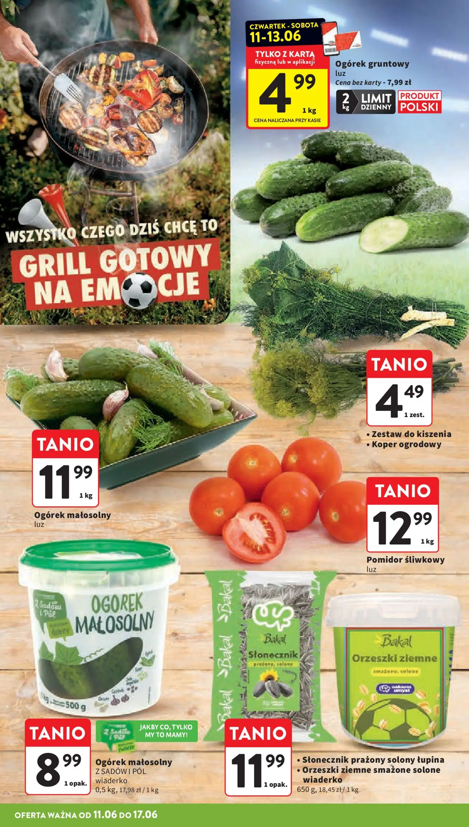 Intermarche gazetka od 11.06.2026 | Strona: 16 | Produkty: Pomidor śliwkowy, Karta, Grill, Słonecznik