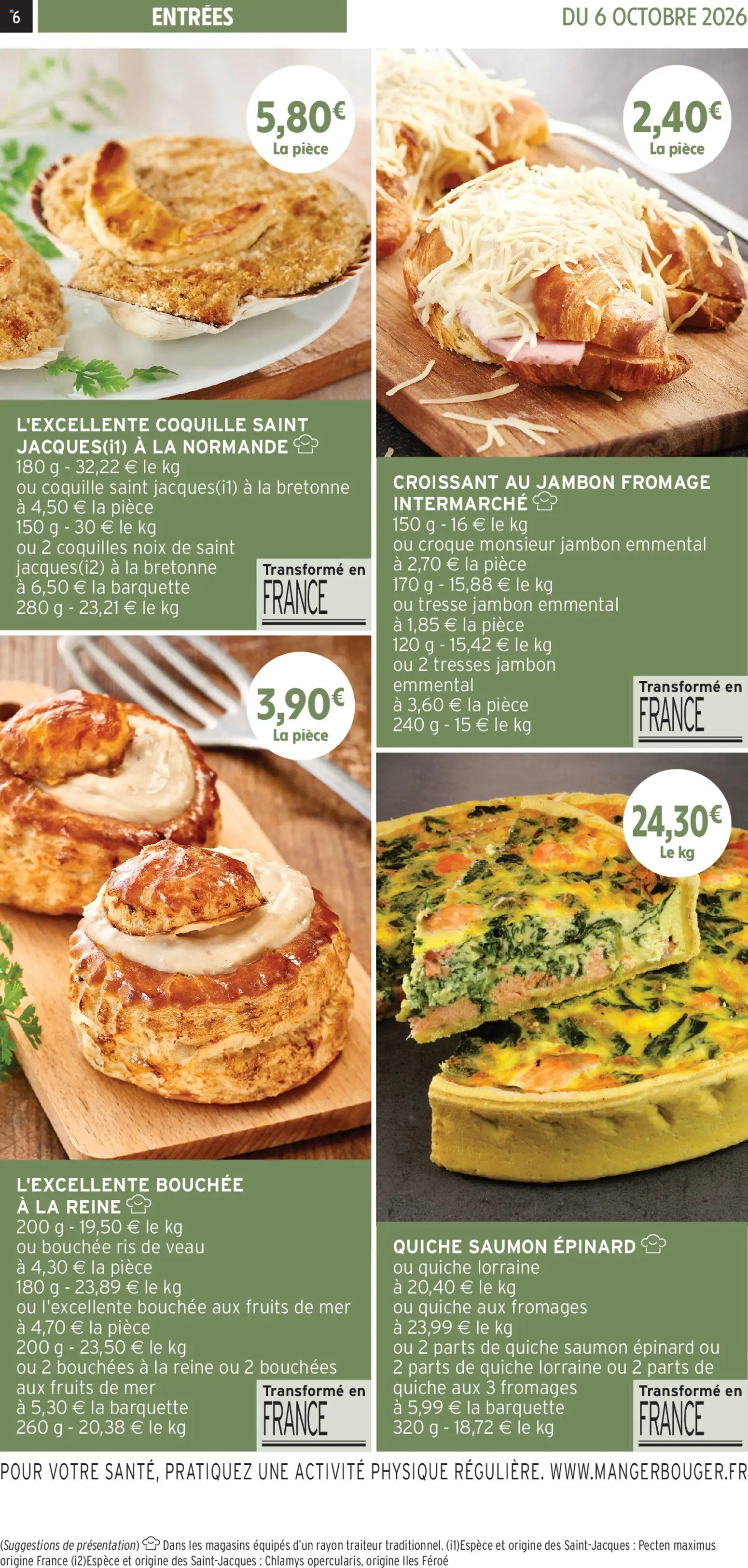 {H1} | Page: 6 | Produits: Croissant, Emmental, Fruits, Saumon