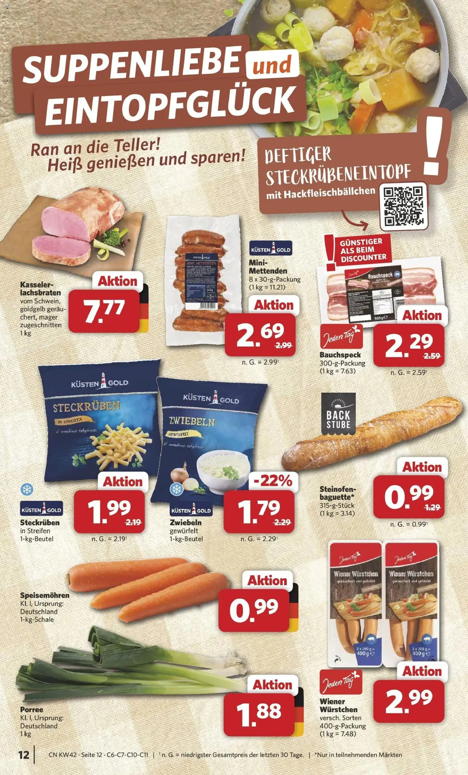 Combi Prospekt Dülmen – gültig ab 12.10.2026 | Seite: 12 | Produkte: Wiener wurstchen, Zwiebeln