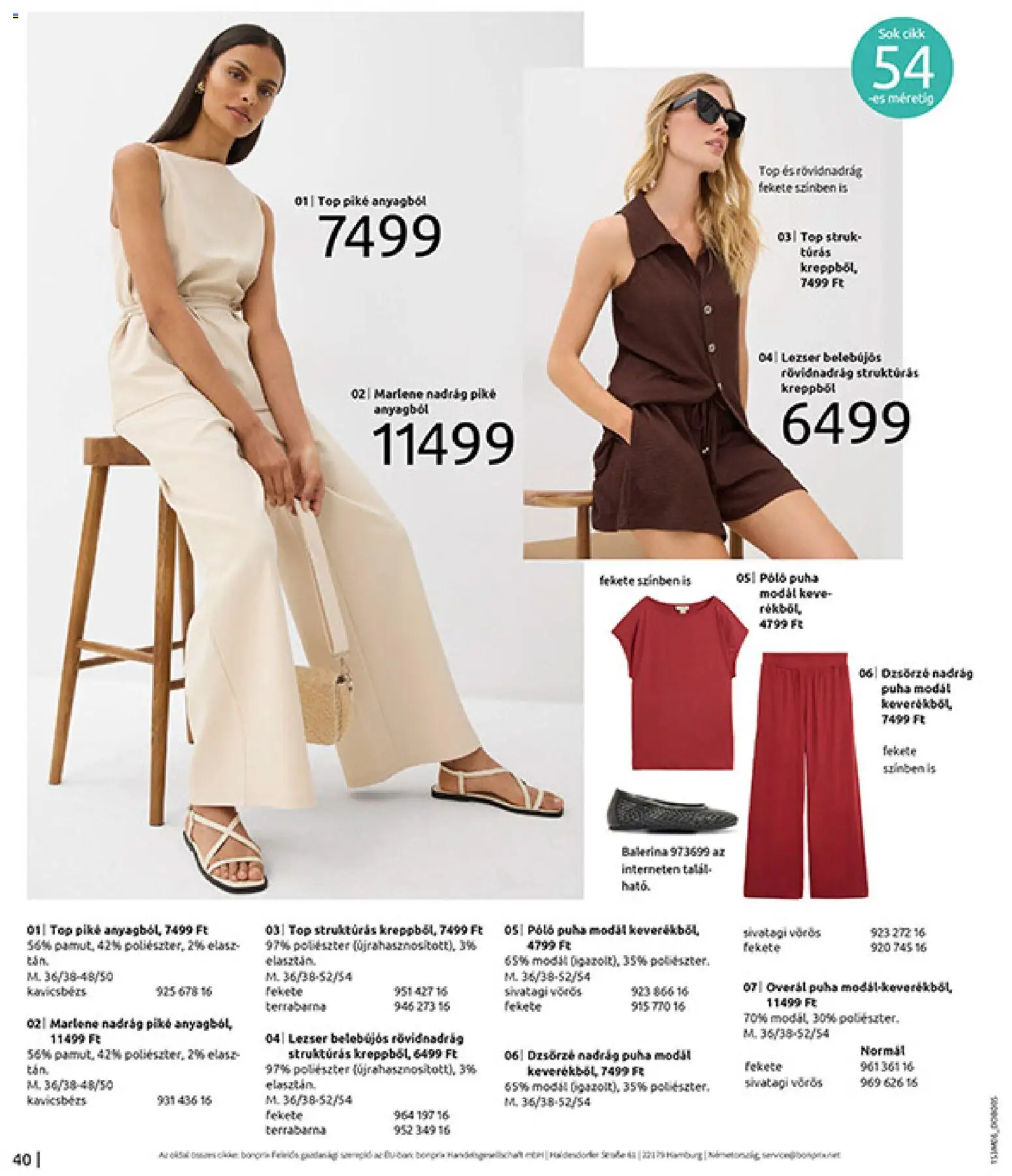 Bonprix akciós ujság - amely érvényes a következő dátumtól: 16.06.2026 | Oldal: 42 | Termékek: Nadrág, Overál, Rövidnadrág