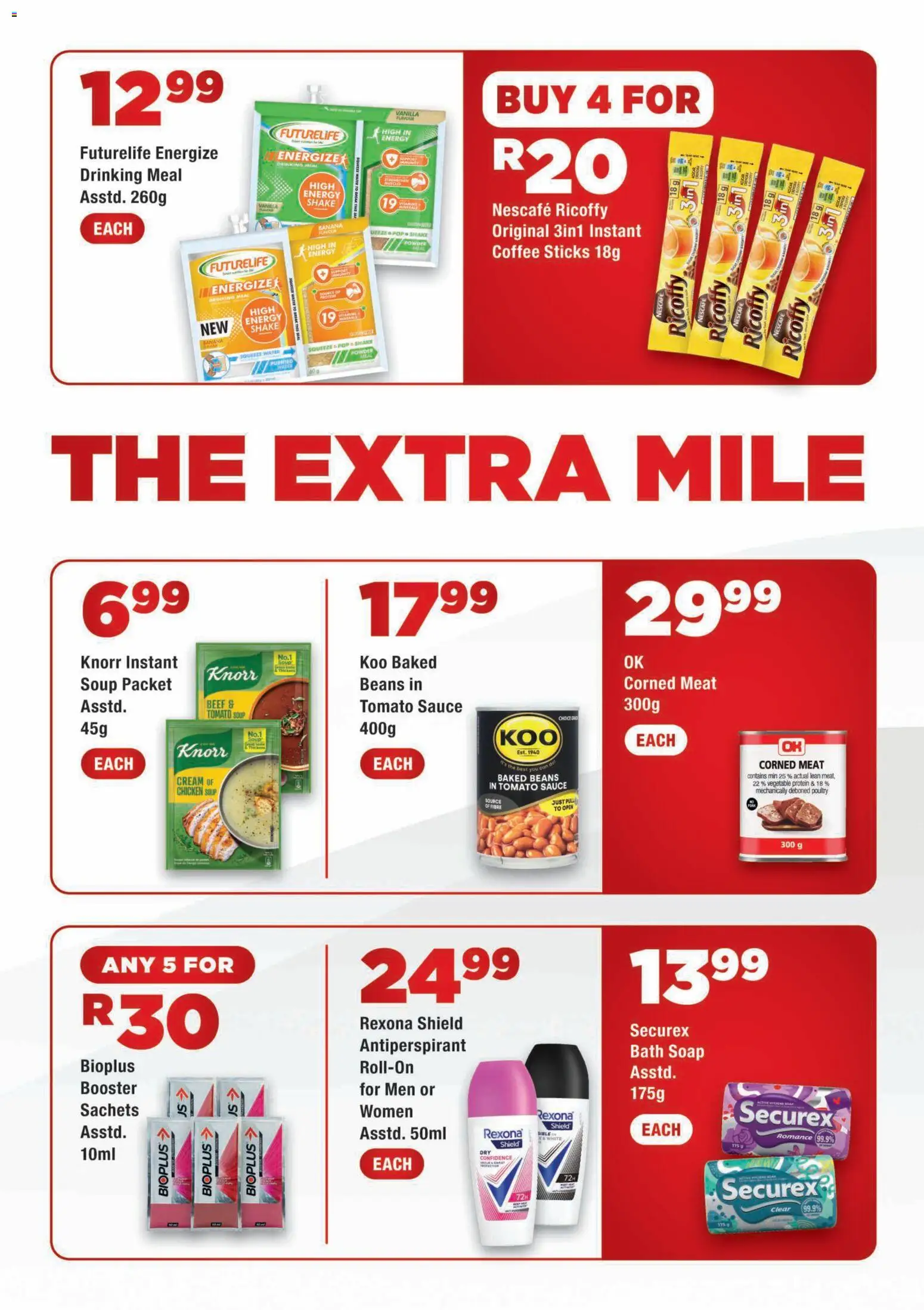 New OK Foods catalogue – valid from 13/08/2026 | Page: 3 | Products: Corned meat, Coffee, Soap, Water