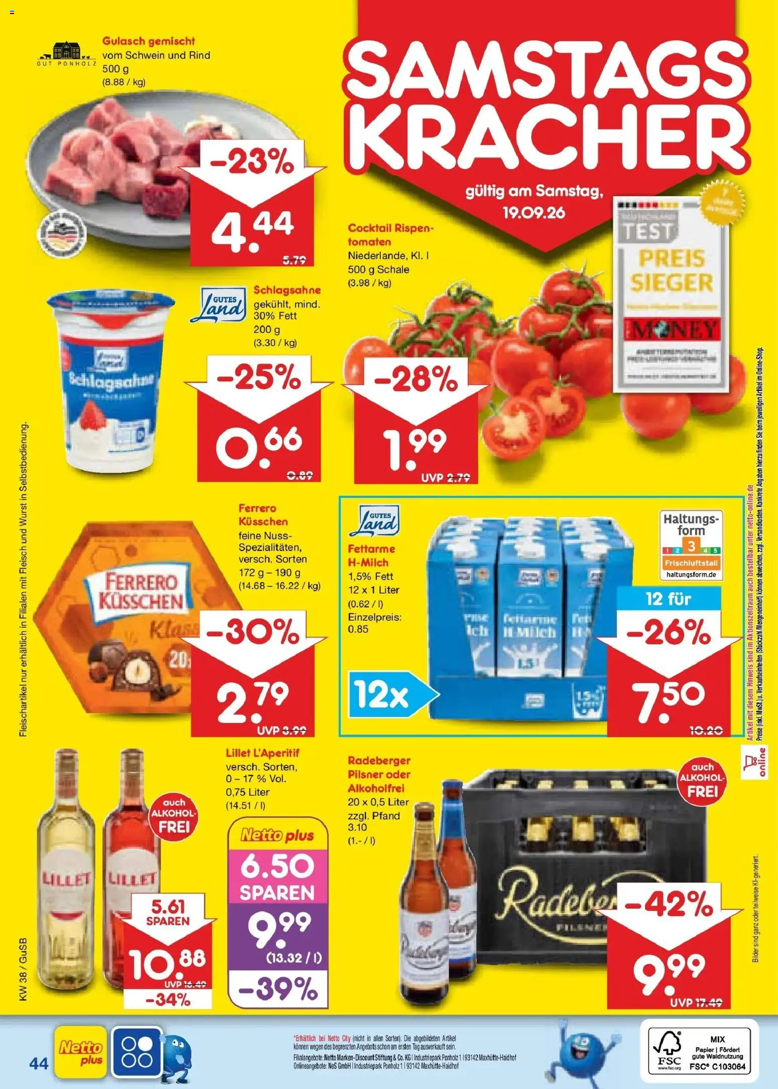Netto Marken-Discount Prospekt Machern – gültig ab 14.09.2026 | Seite: 58 | Produkte: Bilder, Gulasch, Alkohol, Wurst