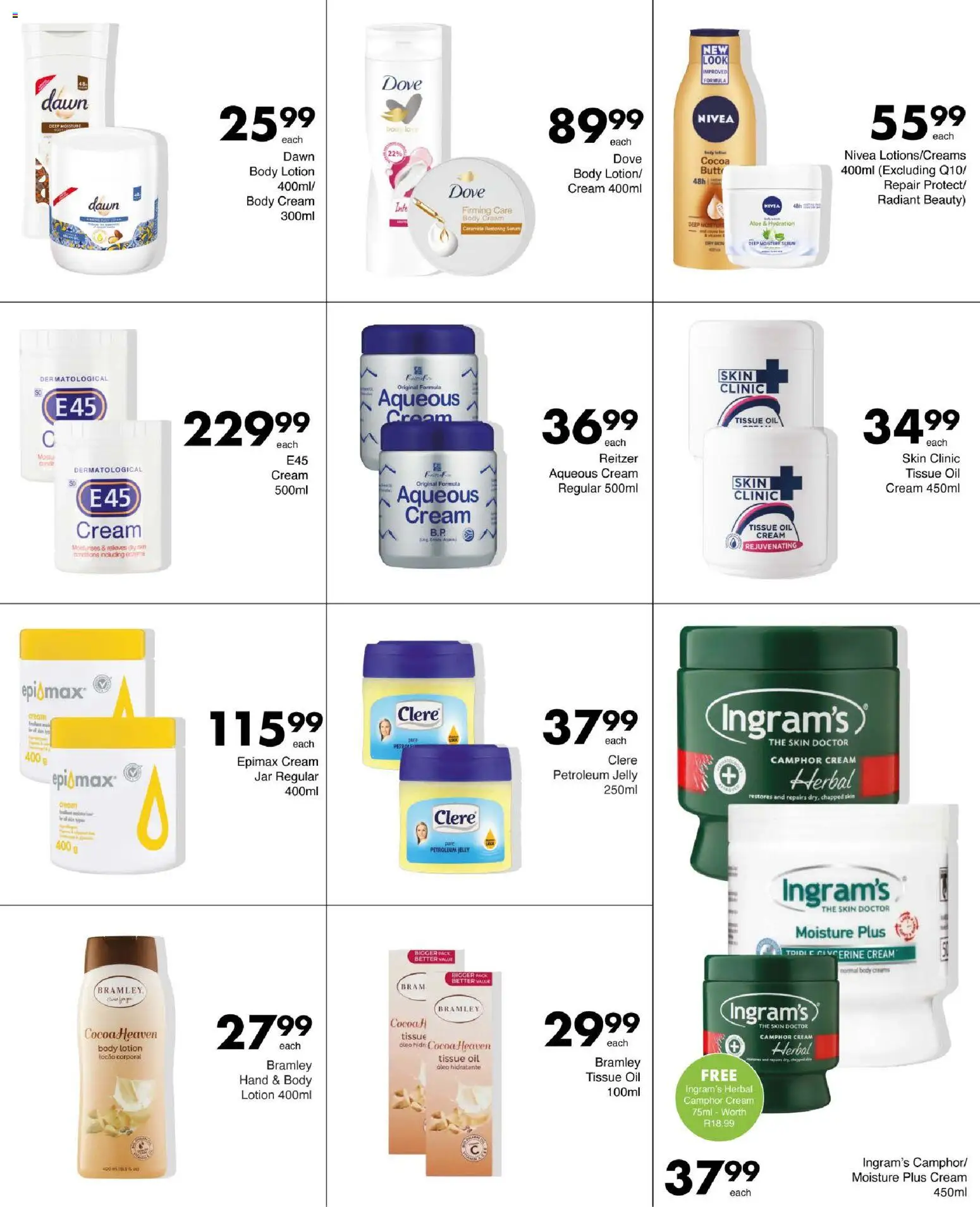 New Save catalogue – valid from 15/10/2026 | Page: 64 | Products: Tissue oil, Cocoa, Cream cream, Body cream