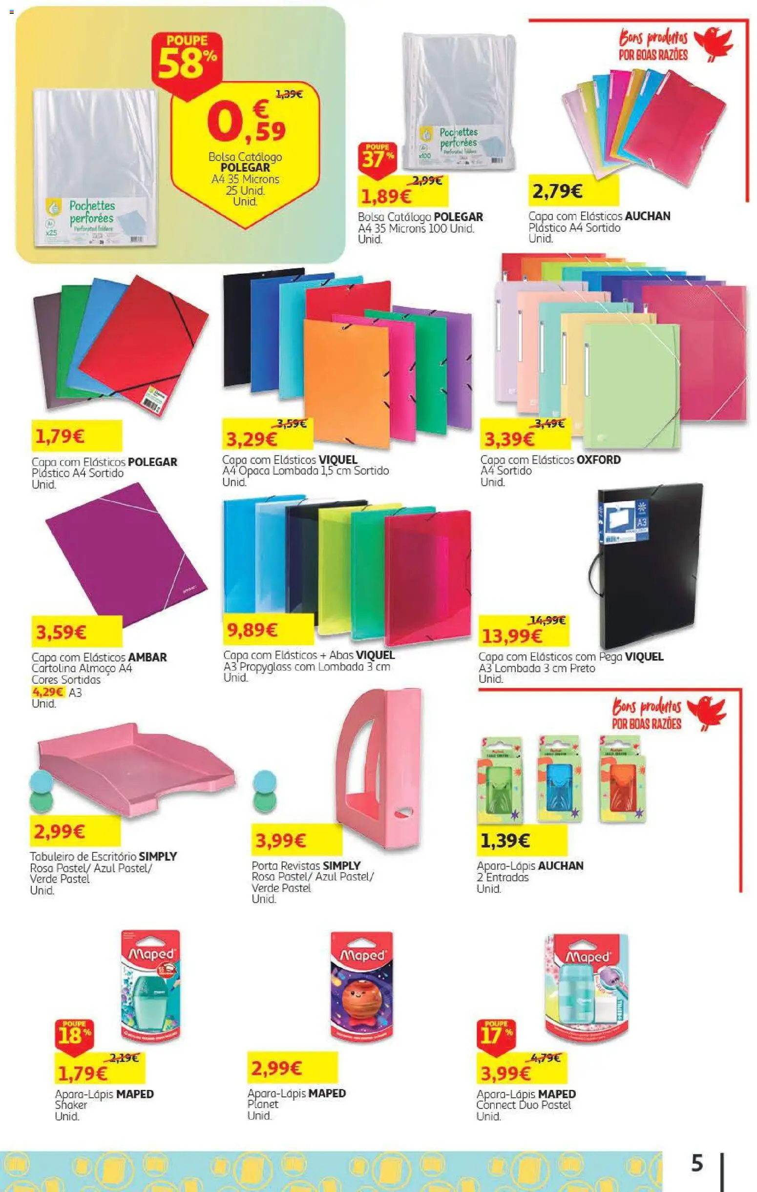 Auchan - Folheto Escolar  Têxtil Criança │ válido de 04/09/2026 | Página: 5 | Produtos: Porta, Bolsa
