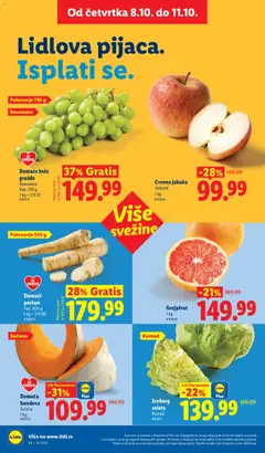 Domaće belo grožđe, Besemeno Pak. 750 g - pregled Lidl kataloga - važi od 08.10.2026 | Strana: 22 | Proizvode: Iceberg salata, Grožđe, Peršun, Pakovanje